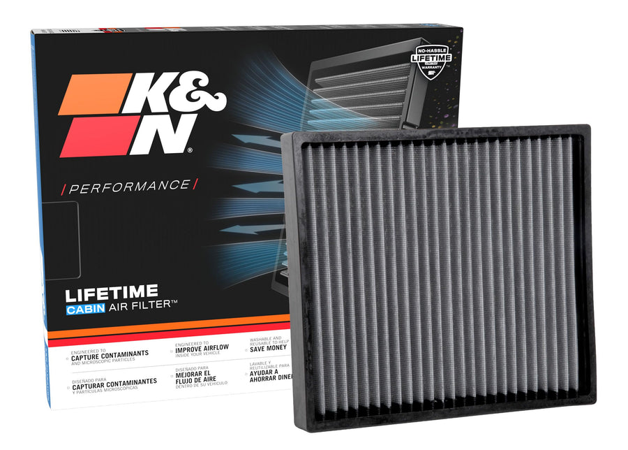 Cabin Air Filter K&N LIFETIME: Premium, Washable, Clean Air for your Cabin: Compatible with 2009-2024 Genesis/Hyundai/KIA: G80, G70, G90, Nexo, Santa Fe, Carnival, Sedona, Stinger, Telluride, VF2061