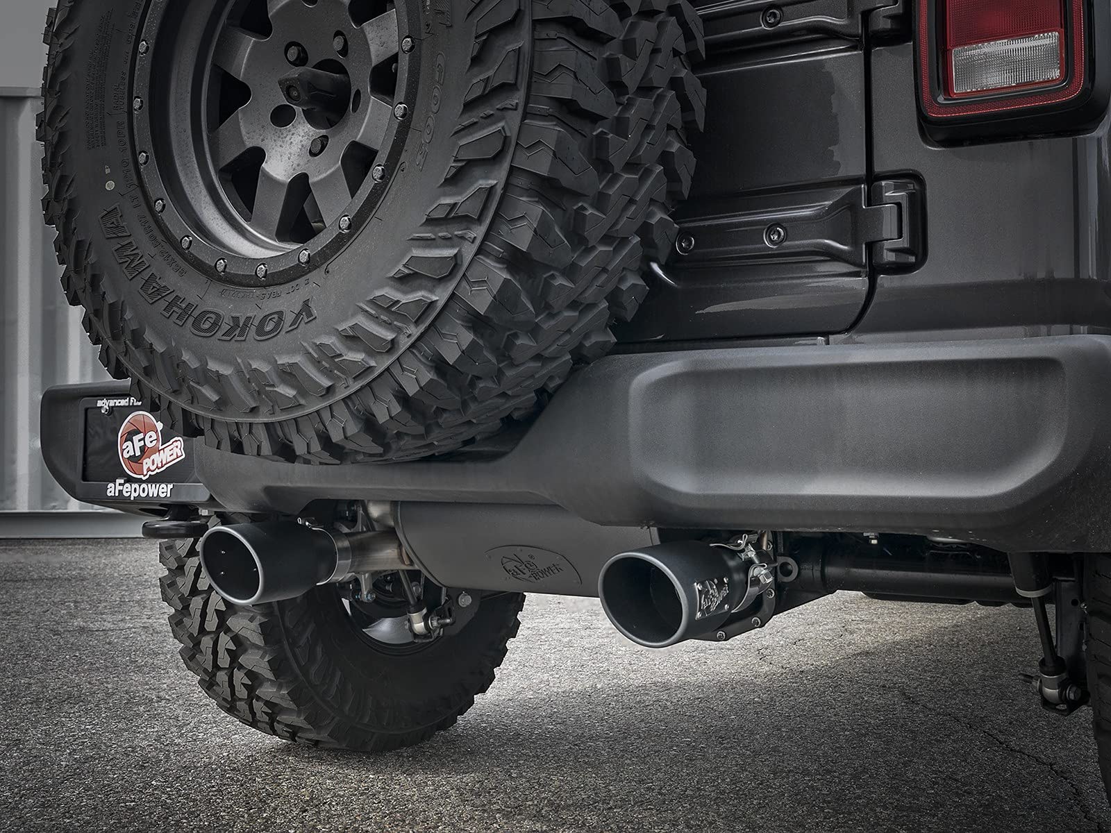 Rebel Series aFe Power 49-48096-B 3 IN to 2-1/2 IN 409 Stainless Steel Cat-Back Exhaust w/Black Tip, fits Jeep Wrangler (JL) 18-21 L4-2.0L (t)