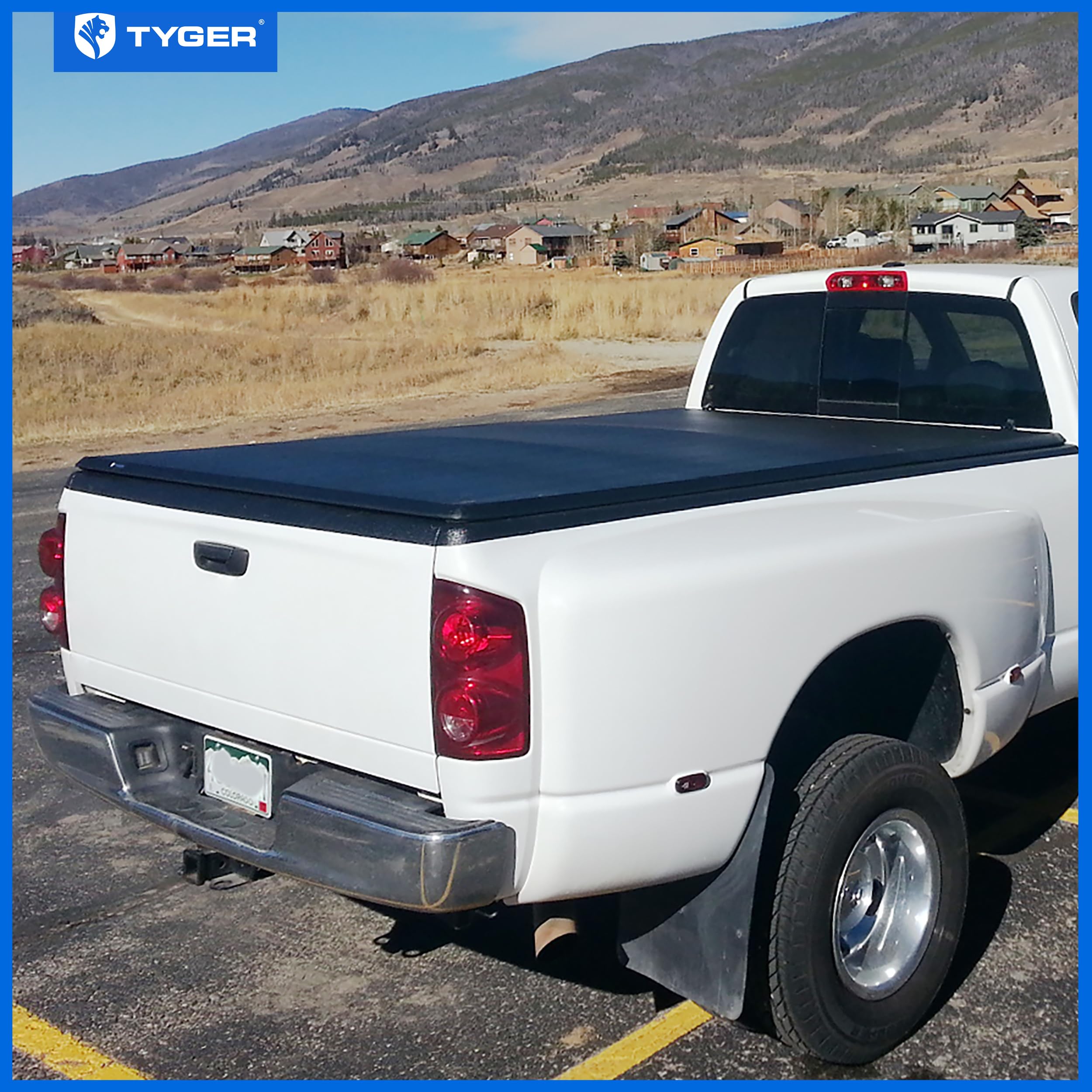 Tyger Auto T3 Soft Tri-fold Tonneau Cover Truck Bed Compatible with 2002-2018 Dodge Ram 1500; 2003-2025 2500 3500; 2019-2025 Classic | 8' (96") Bed | TG-BC3D1012