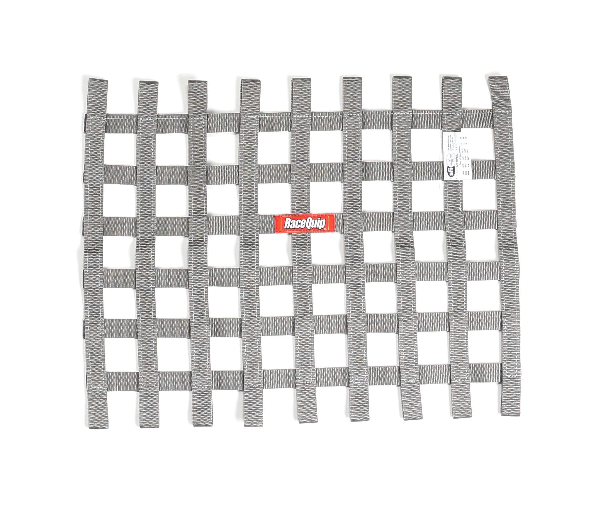 Window Net RaceQuip 725065RQP SFI 27.1 1 in Webbing 18 x 24 in Rectangle Platinum