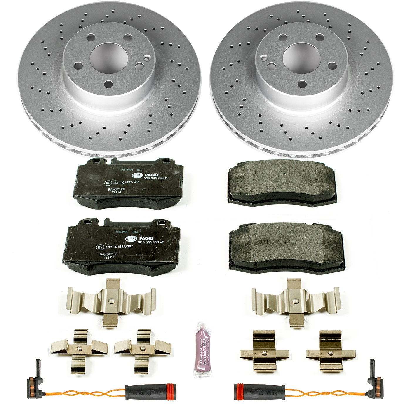 Power Stop ESK5235 Euro-Stop Front Brake Kit For Mercedes-Benz CL500 1999-2003, S430 2000-2002, S500 2000-2003 [Model Specific]