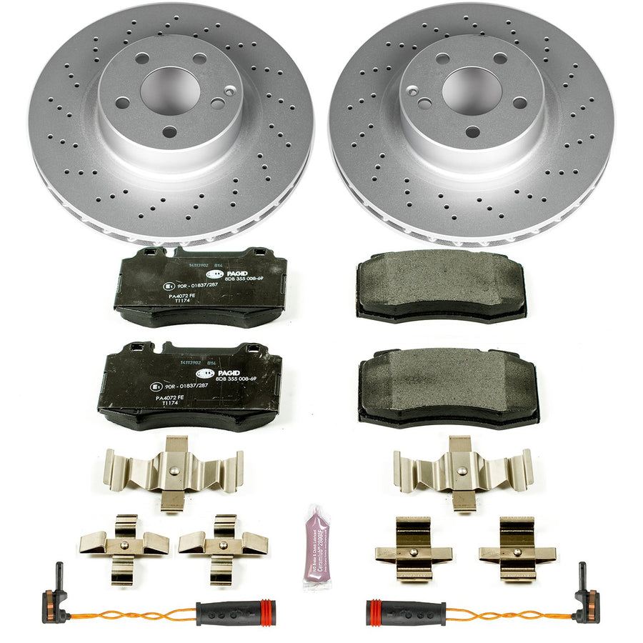 Power Stop ESK5235 Euro-Stop Front Brake Kit For Mercedes-Benz CL500 1999-2003, S430 2000-2002, S500 2000-2003 [Model Specific]