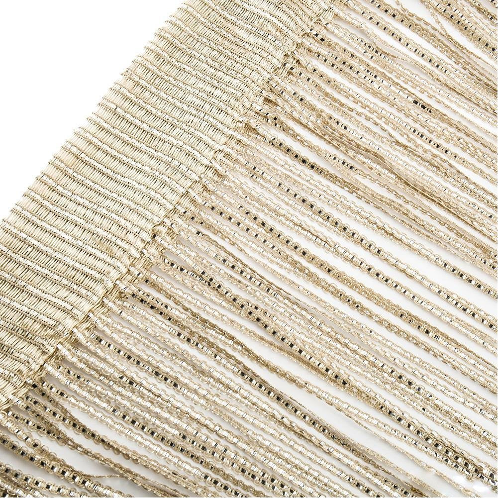 2PCs ZHINAN Beaded String Curtains Door Curtain, Durable Polyester Beaded Thread Curtain | Sparkling Waterfall Effect Fringed Curtain for Living Room, Bedroom, Weddings, Parties
