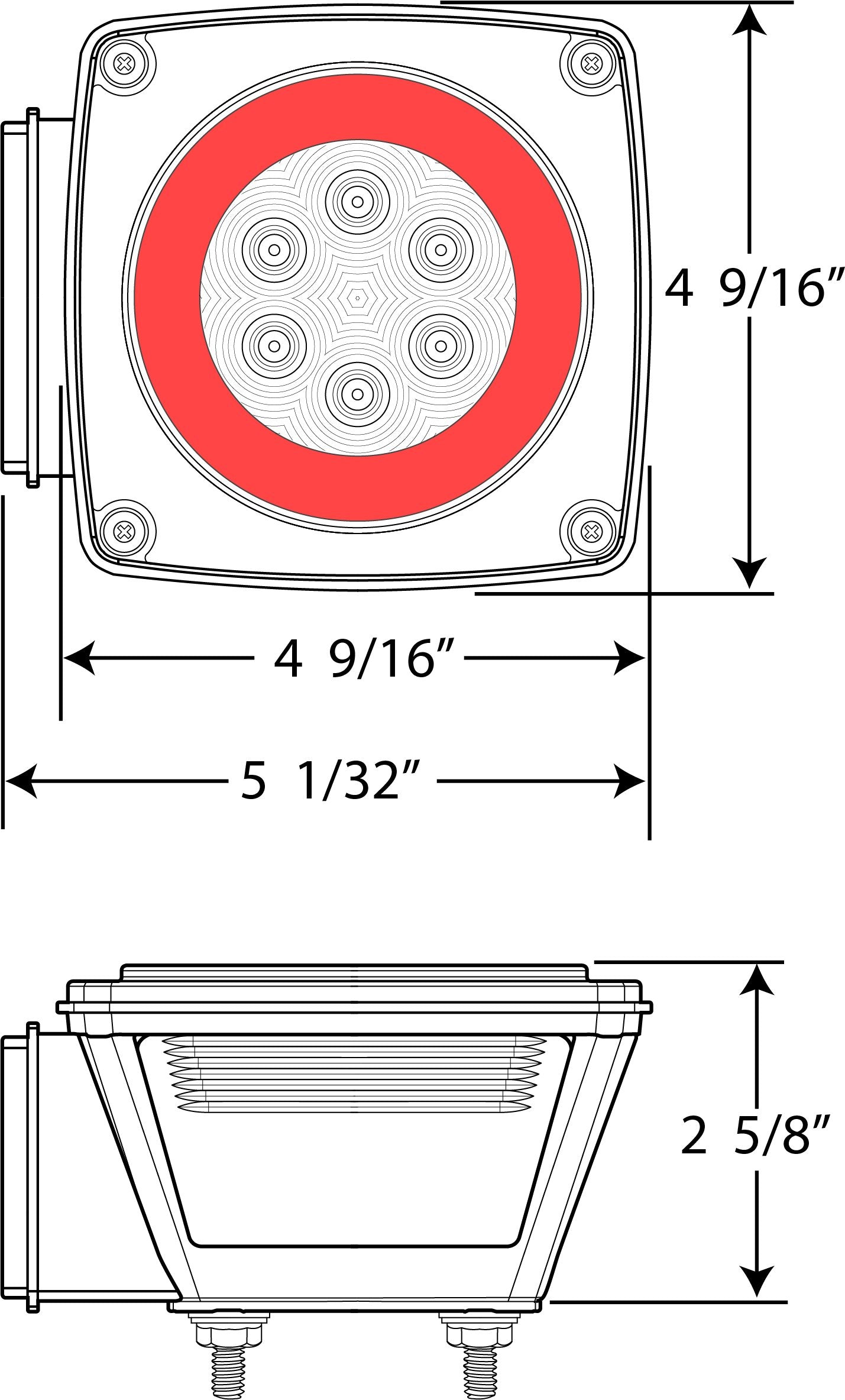 Optronics LED Combination Tail Light Kit TLL190RK, Red