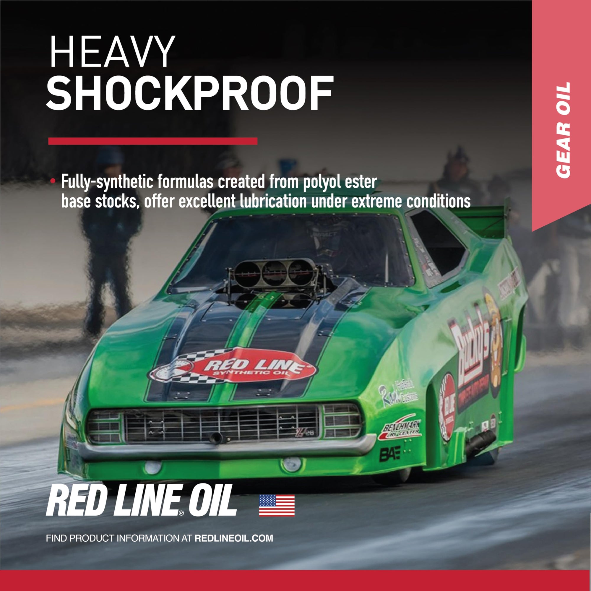 Heavy Red Line 58204 Shockproof Gear Oil - 1 Quart