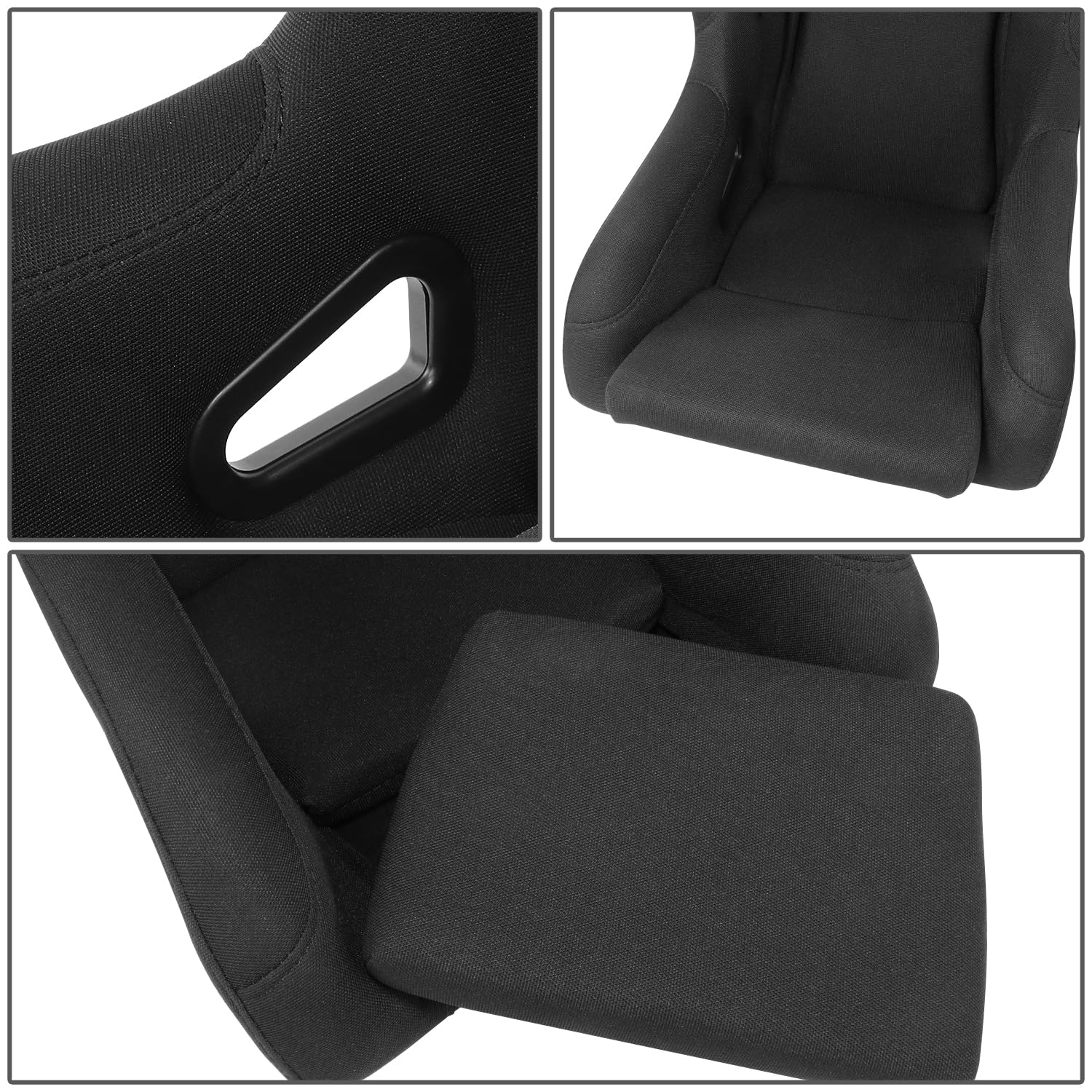 NRG Innovations FRP-MINI-BK NRG-FRP Bucket Seat Mini version with Fiber Glass