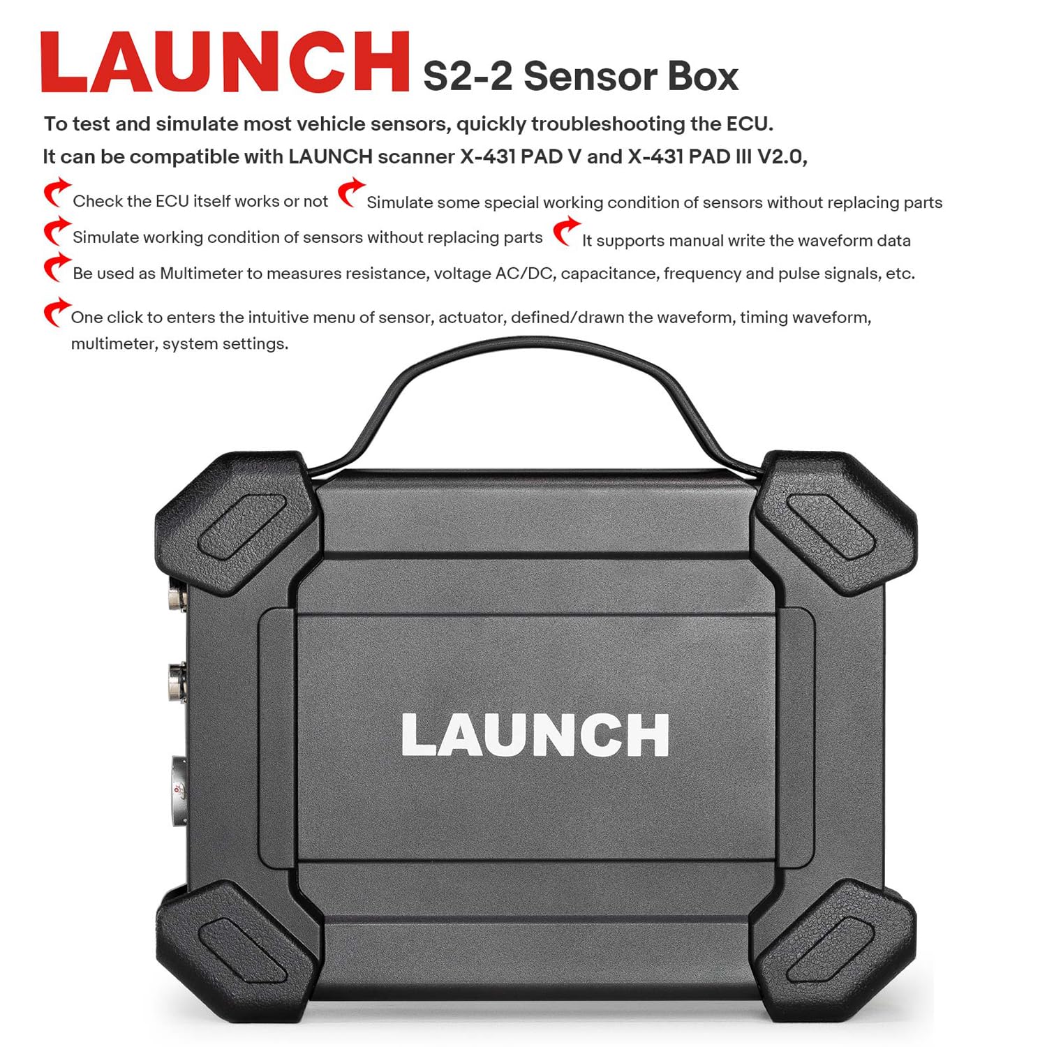 X431 LAUNCH Sensor Simulator and Tester 2 Channels Digital S2-2 Sensorbox