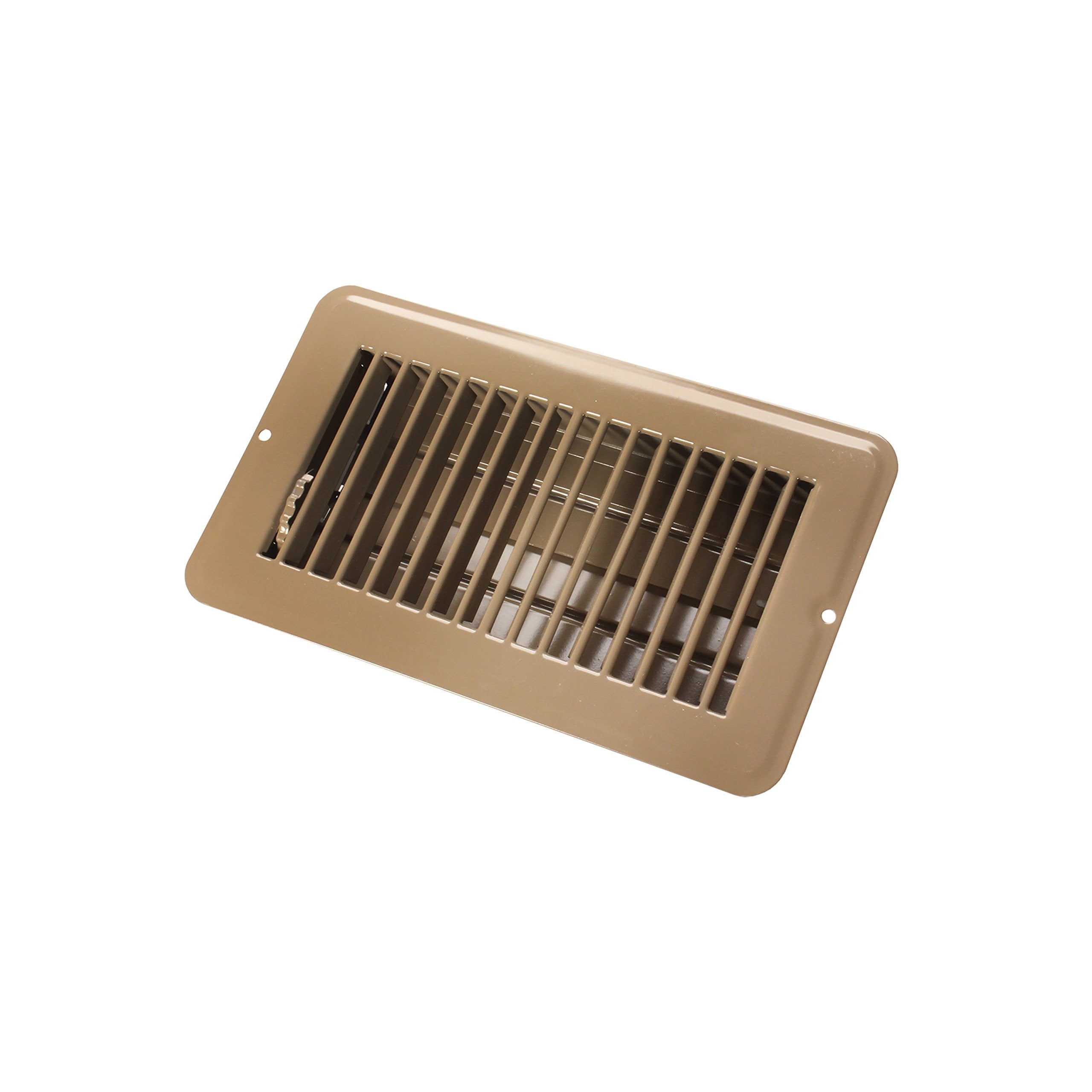 Dampered JR Products Floor Register - 4" x 8", Brown