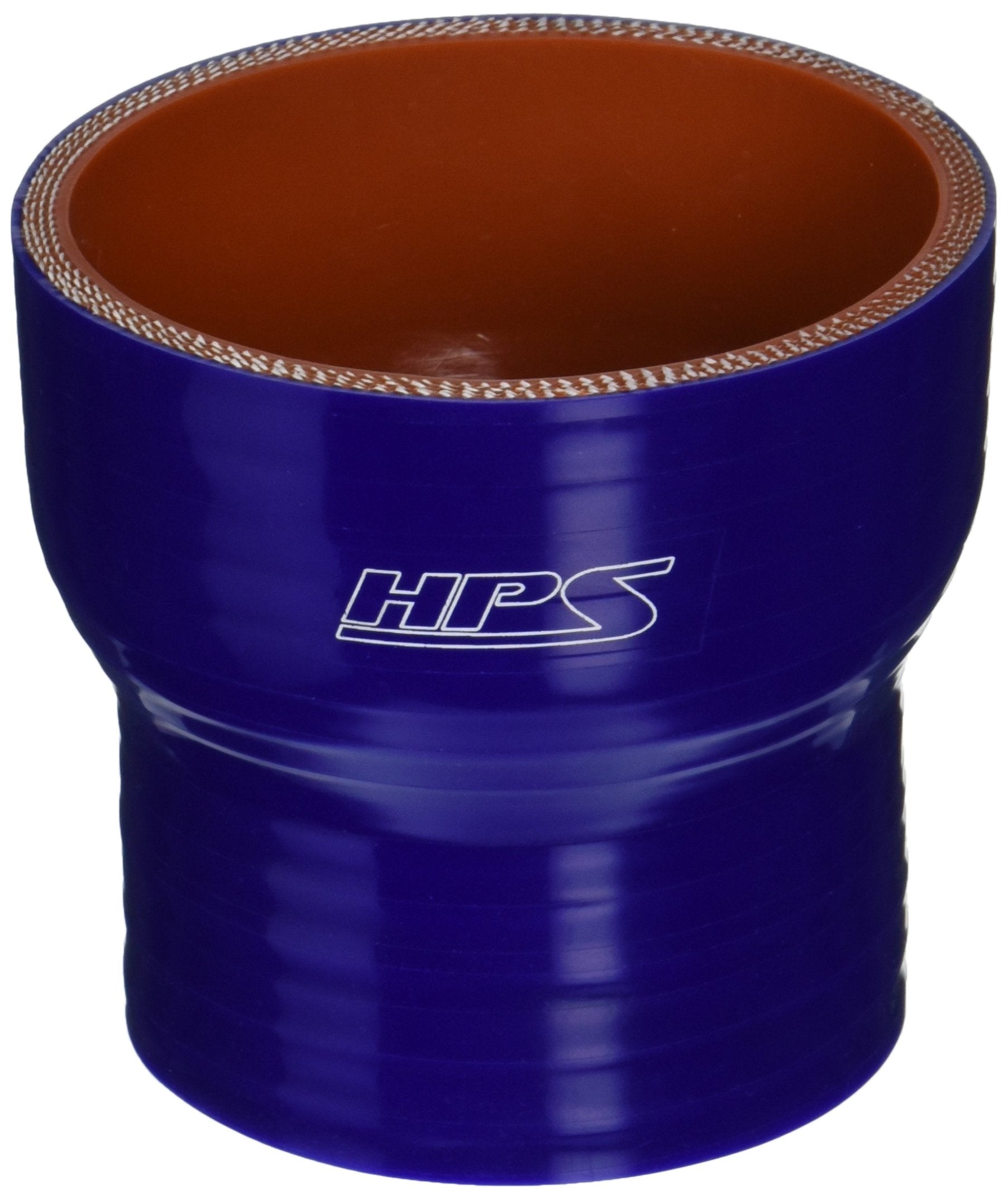 HPS Silicone HTSR-250-300-BLUE High Temperature 4-ply Reinforced Reducer Coupler Hose, 50 PSI Maximum Pressure, 3" Length, 2-1/2" > 3" ID, Blue