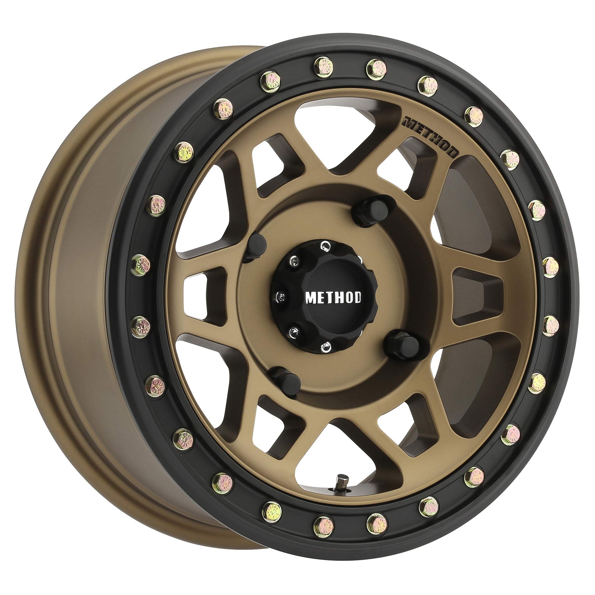 Method Race Wheels 405 Beadlock UTV Bronze With Matte Black Ring 15x7" 4x156", 13mm offset 4.3" Backspace, MR40557046943B