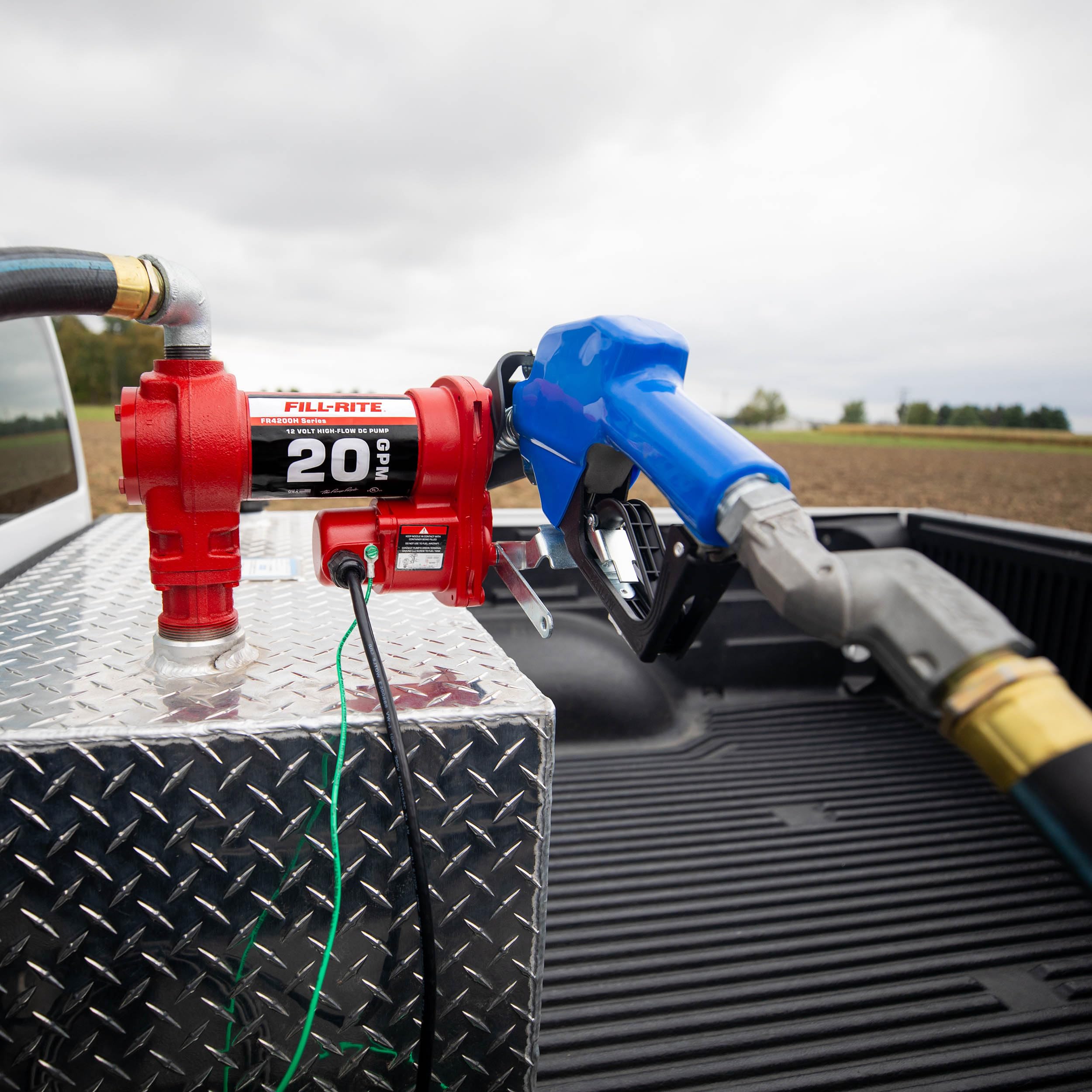 Fill-Rite 12V FR4210HARC Fuel Transfer Pump with Cold Weather Package - Heavy Duty - For Agriculture & Worksites - Supports Gasoline, Diesel, Ethanol & Kerosene