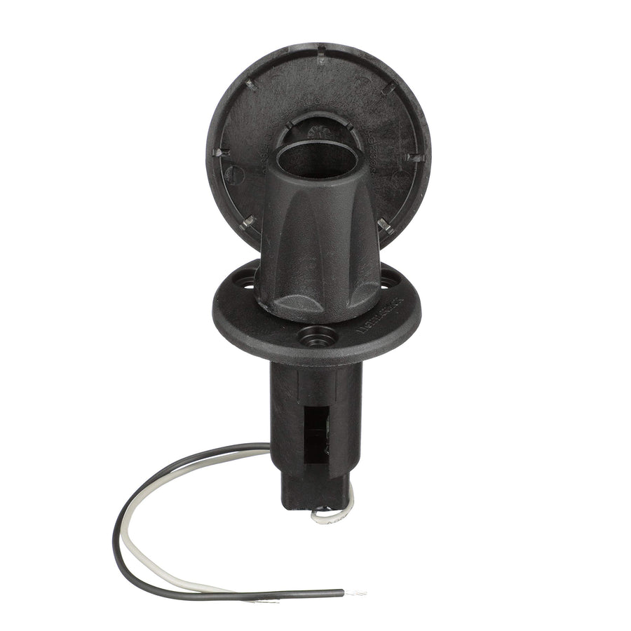 910R2PSB-7 Attwood LightArmor™ Round Plug-in Light Base 910R Series — for All-Around Pole Light, 2-Pin, Black Stainless Cover