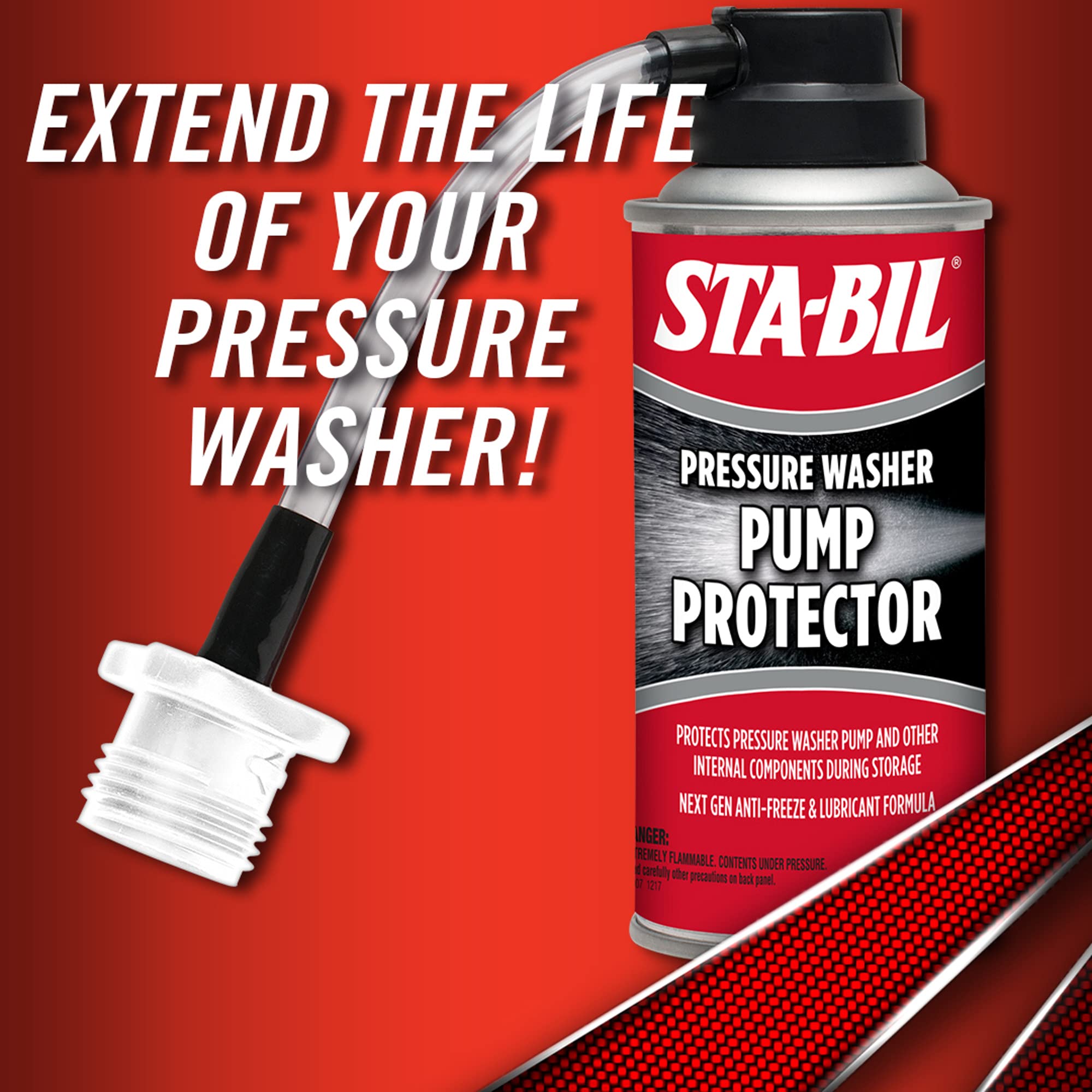 Pump Protector STA-BIL - Protects Pressure Washer Pumps and Other Internal Components During Storage, Next Gen Anti-Freeze and Lubricant Formula, 4oz (22007)