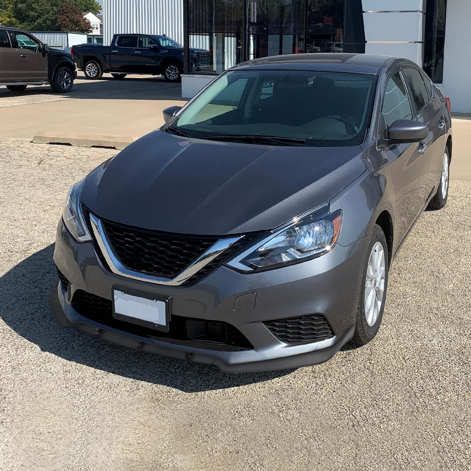 Matte Black Spec-D Tuning Front Bumper Lip Spoiler Splitter Kits 3PC Compatible with 2016-2019 Nissan Sentra
