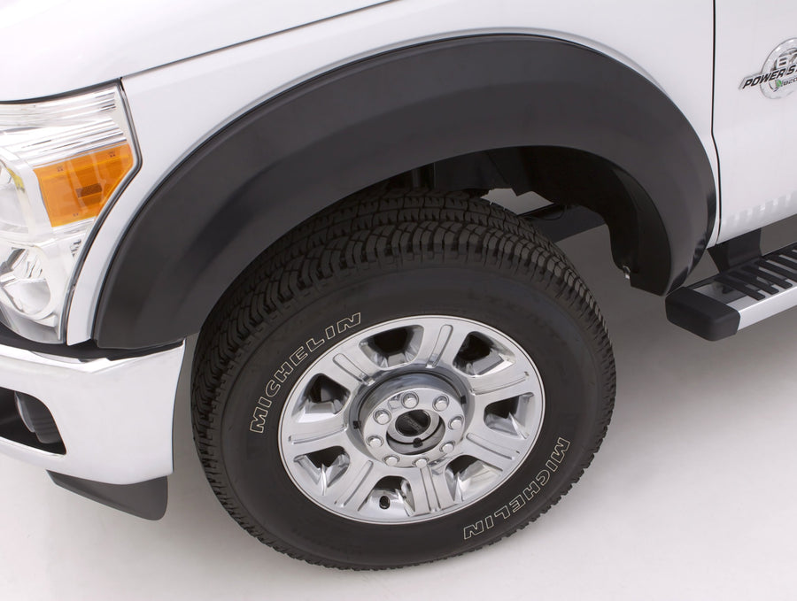 Lund Elite Series EX203T Black Extra Wide Style Textured Front and Rear Fender Flare - 4 Piece
