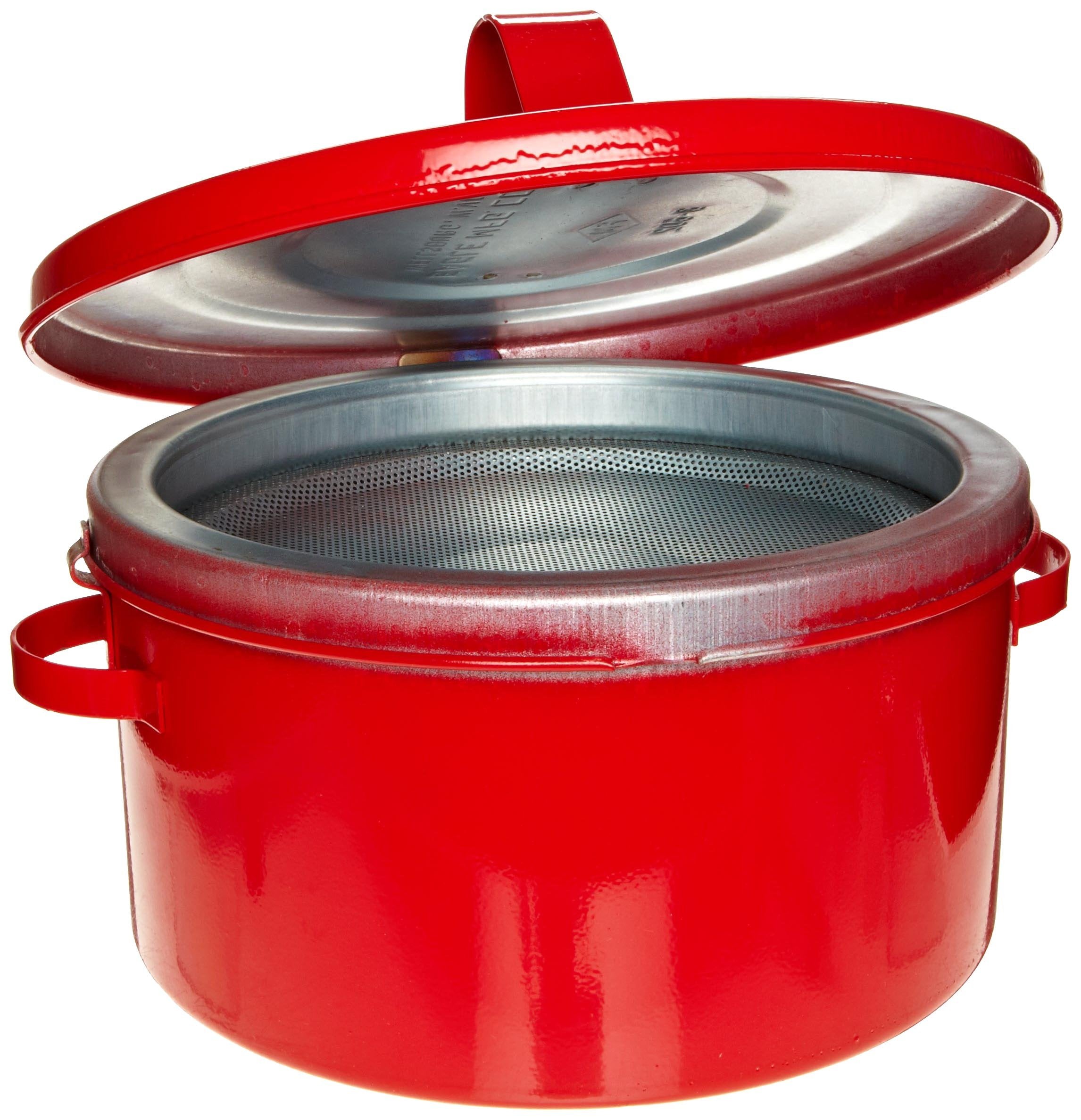 B-602 Eagle Bench Galvanized Steel Safety Can, 2 Quart Capacity, Red