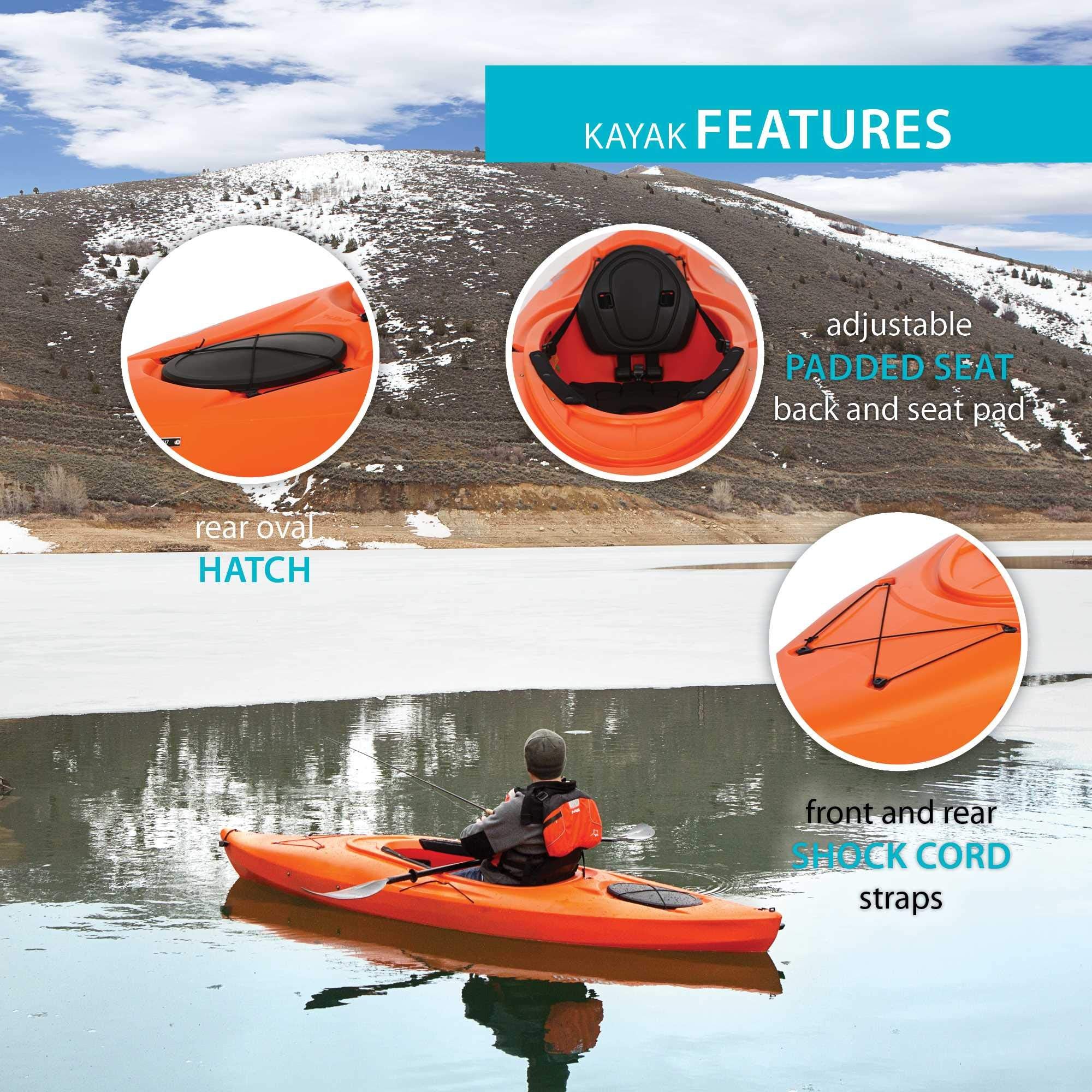 Emotion Sit-Inside Guster Kayak, Orange, 10'