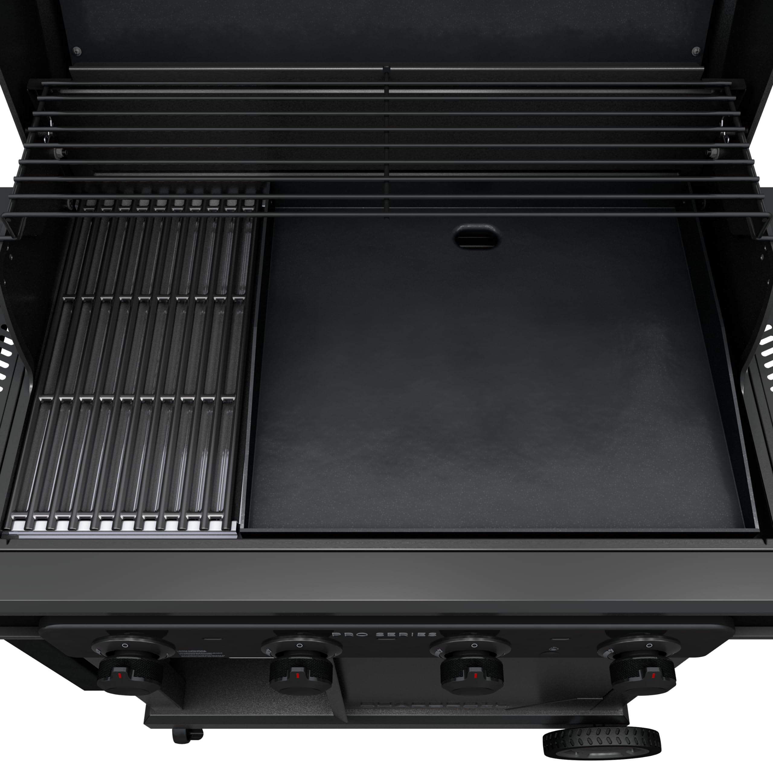 Pro Series Charbroil with Amplifire Infrared Technology 4-Burner Propane Gas Grill and Griddle Cabinet, Black - 463279224