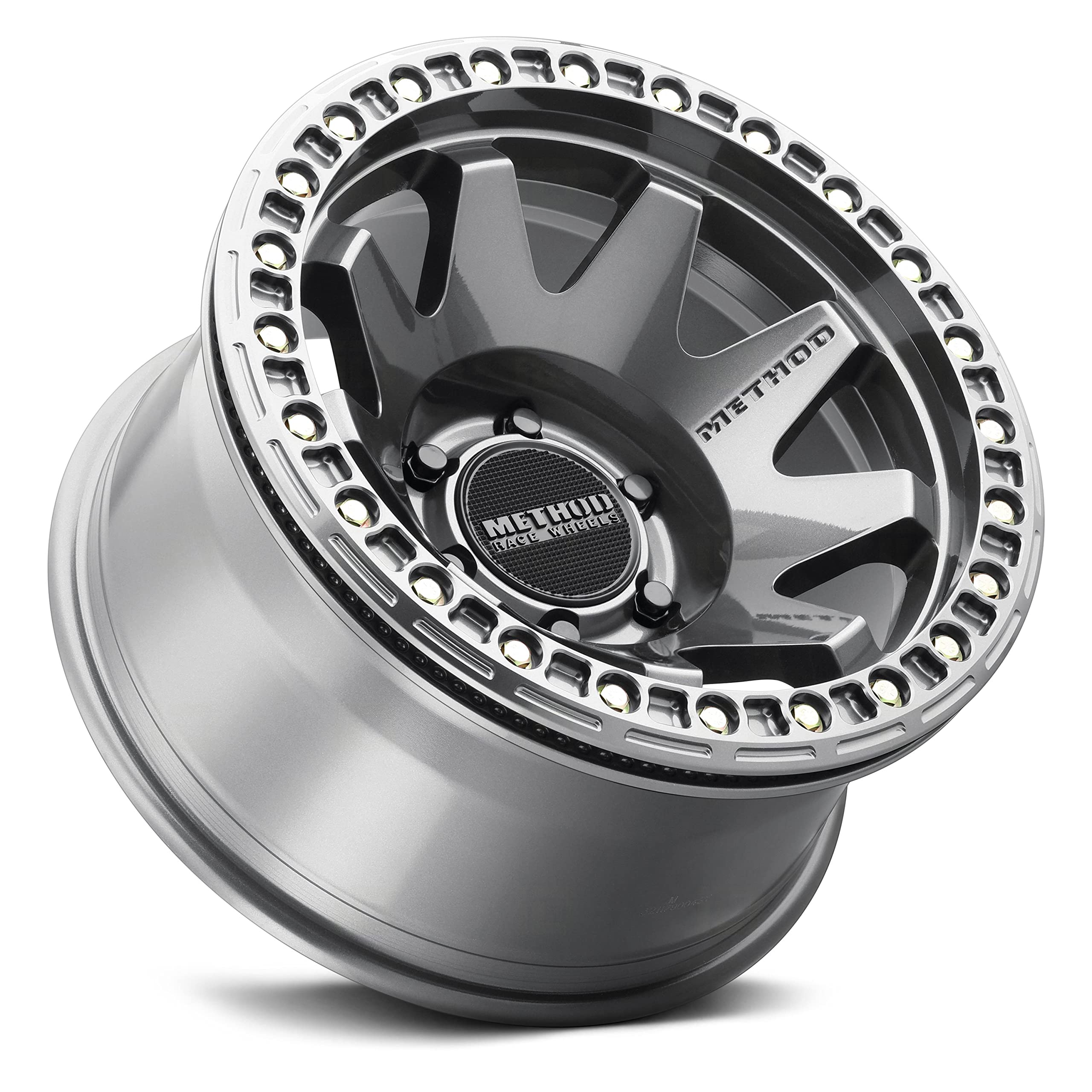 Titanium Method Race Wheels 108 Wheel with Gloss (17 x 9. inches /5 x 5 mm, -44 mm Offset)