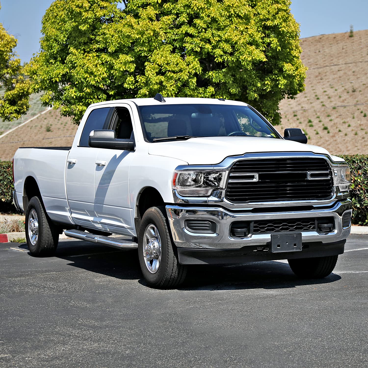 Chrome Headlights SPEC-D TUNING Compatible with 2019-2024 Ram 2500, 3500, Left + Right Pair Headlamp Assembly