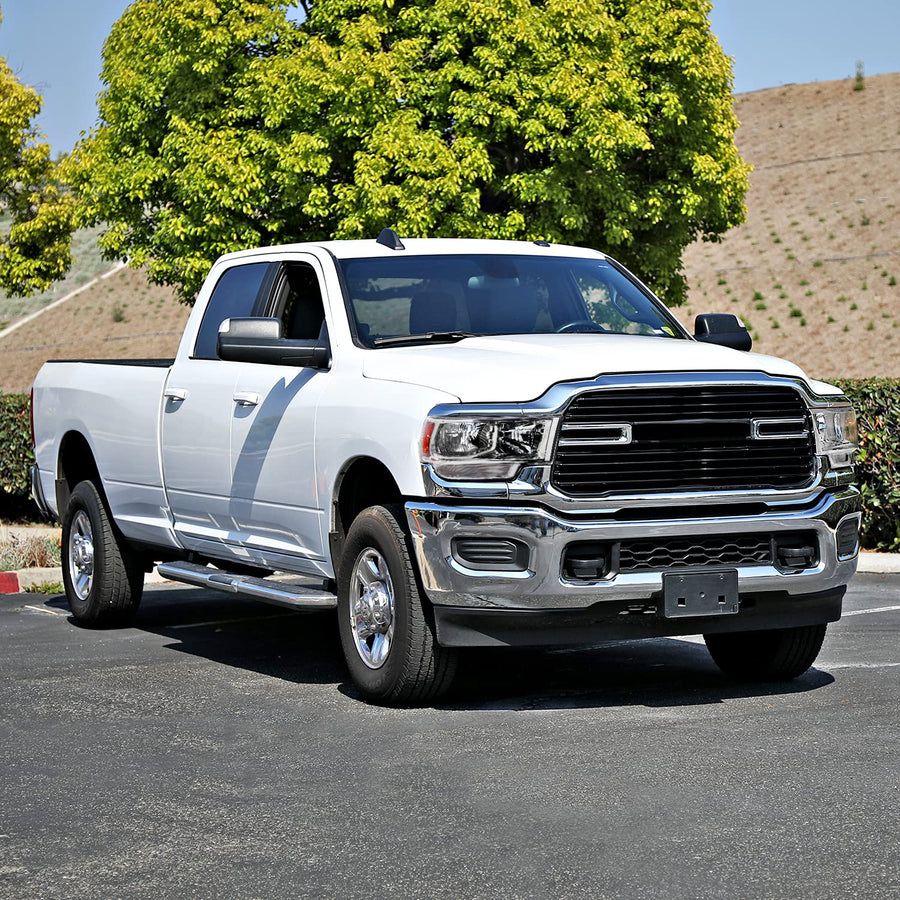 Chrome Headlights SPEC-D TUNING Compatible with 2019-2024 Ram 2500, 3500, Left + Right Pair Headlamp Assembly