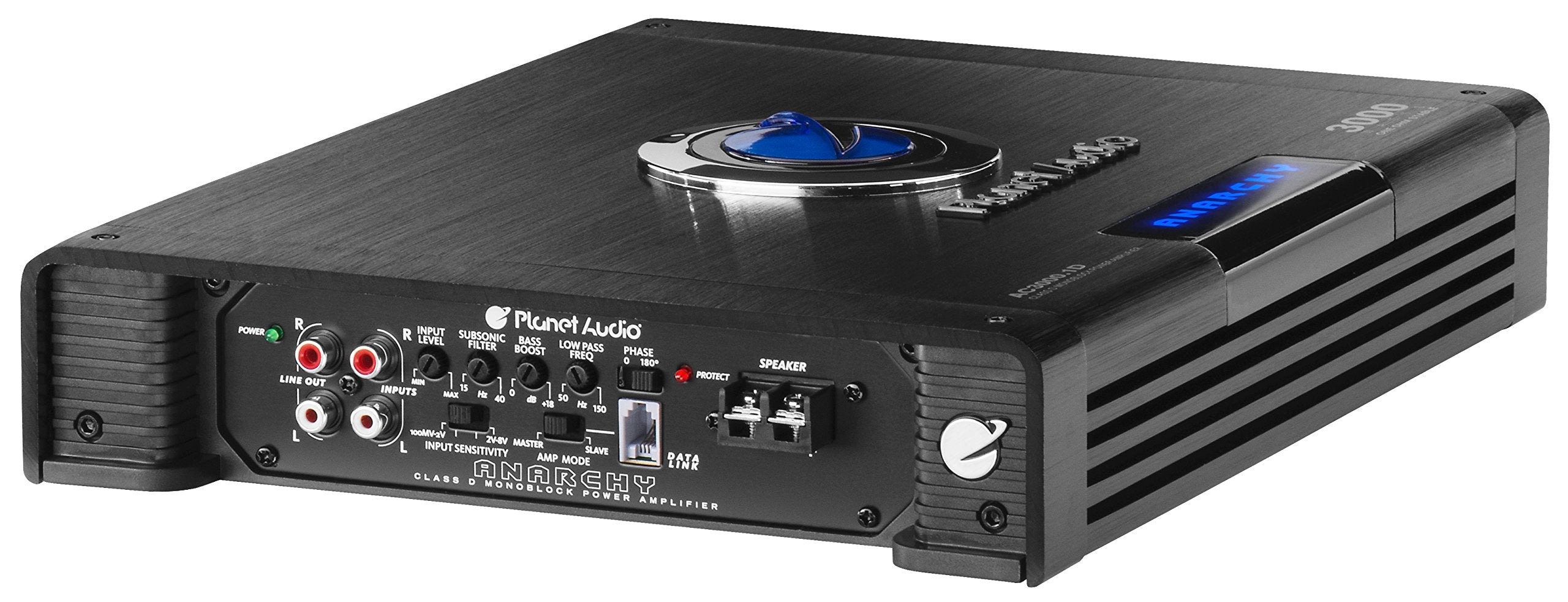Planet Audio Class D AC3000.1D Monoblock Car Amplifier - 3000 High Output, 1 Ohm, Low Level Inputs, Low Pass Crossover, Hook Up to Subwoofer for Bass