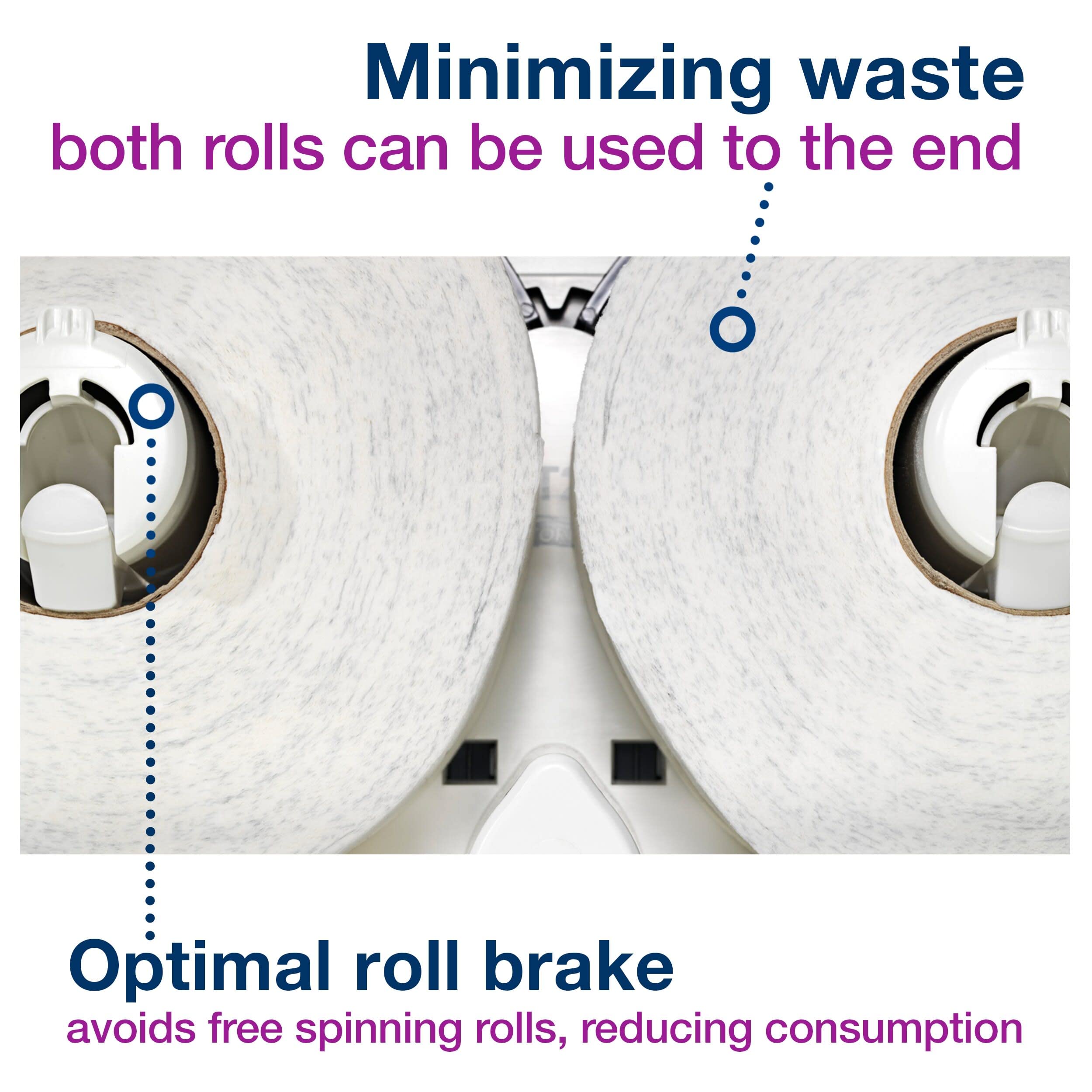 Tork Mini Jumbo Twin Toilet Paper Roll Dispenser Black T2, Protects Rolls, Elevation Range, 5555290