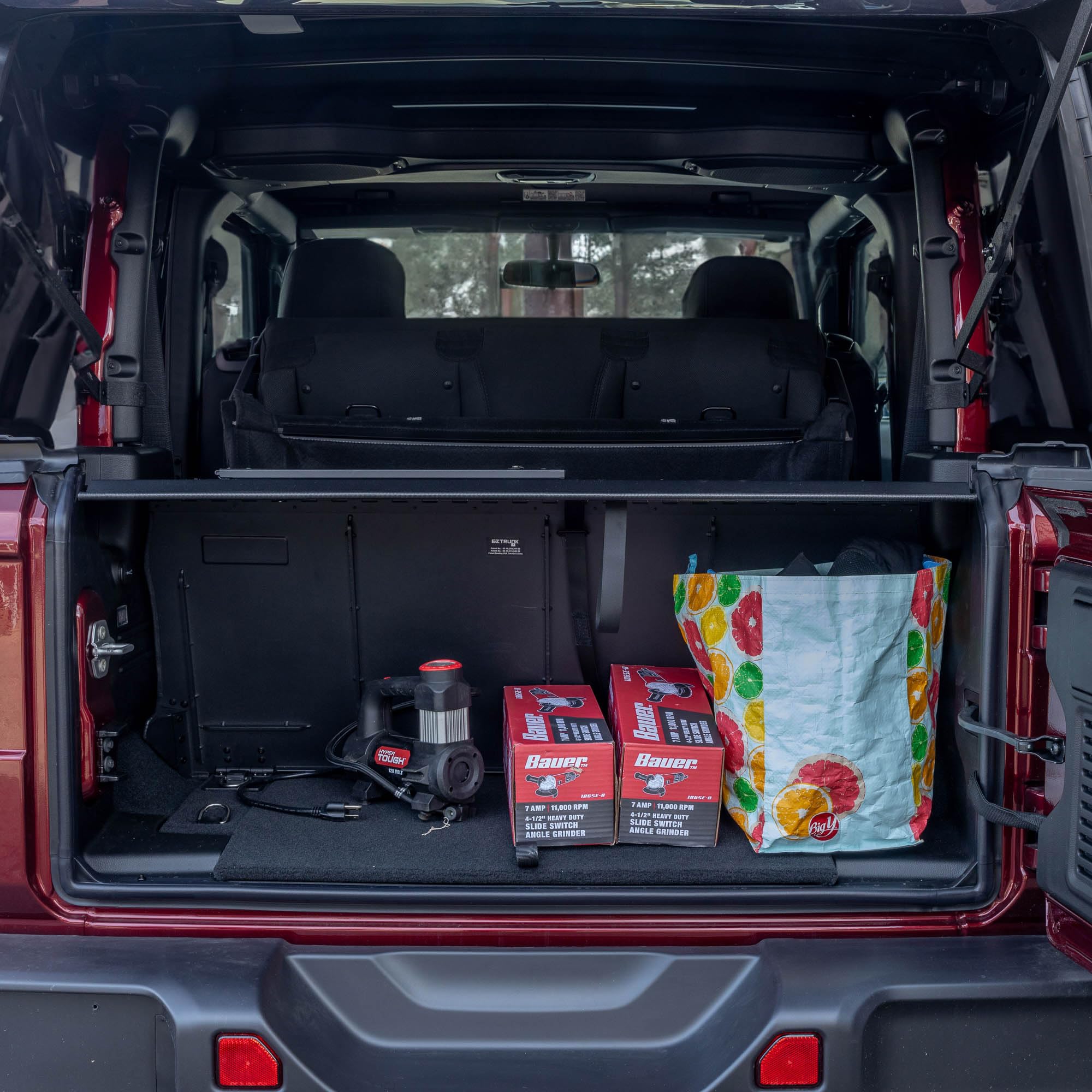 Folding Security Trunk/Storage Box EZTrunk for JL 2019 & UP (2dr) by EZ4X4 Patented & Patent Pending