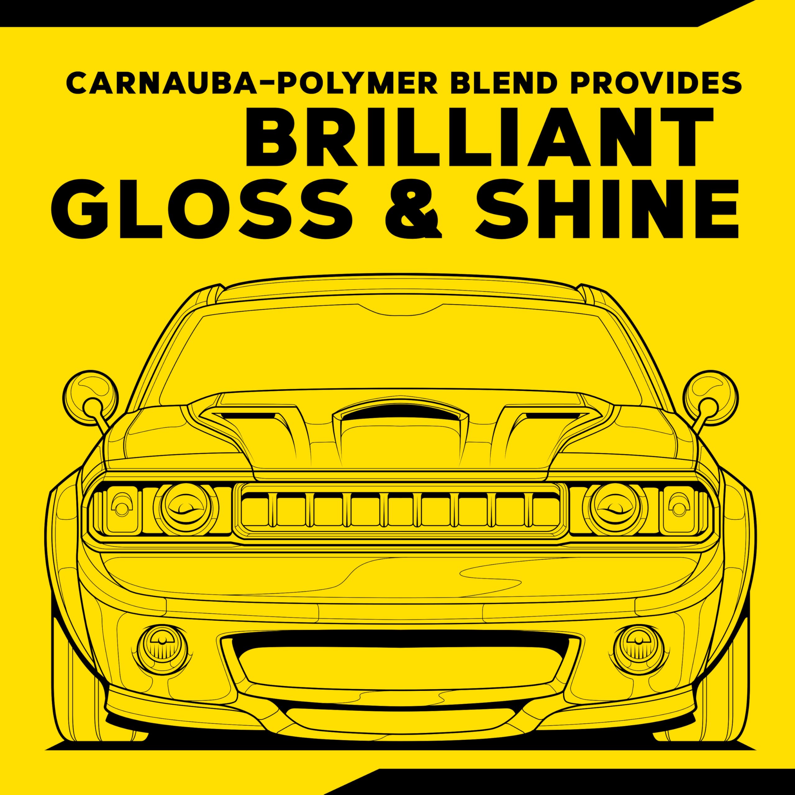 Meguiar's Premium Liquid Wax Kit, Gold Class Carnauba Plus with a Pure Carnauba Wax Blend and a Foam Applicator Pad for Keeping Glossy Paint Protected Like a Pro, 16 Oz Bottle