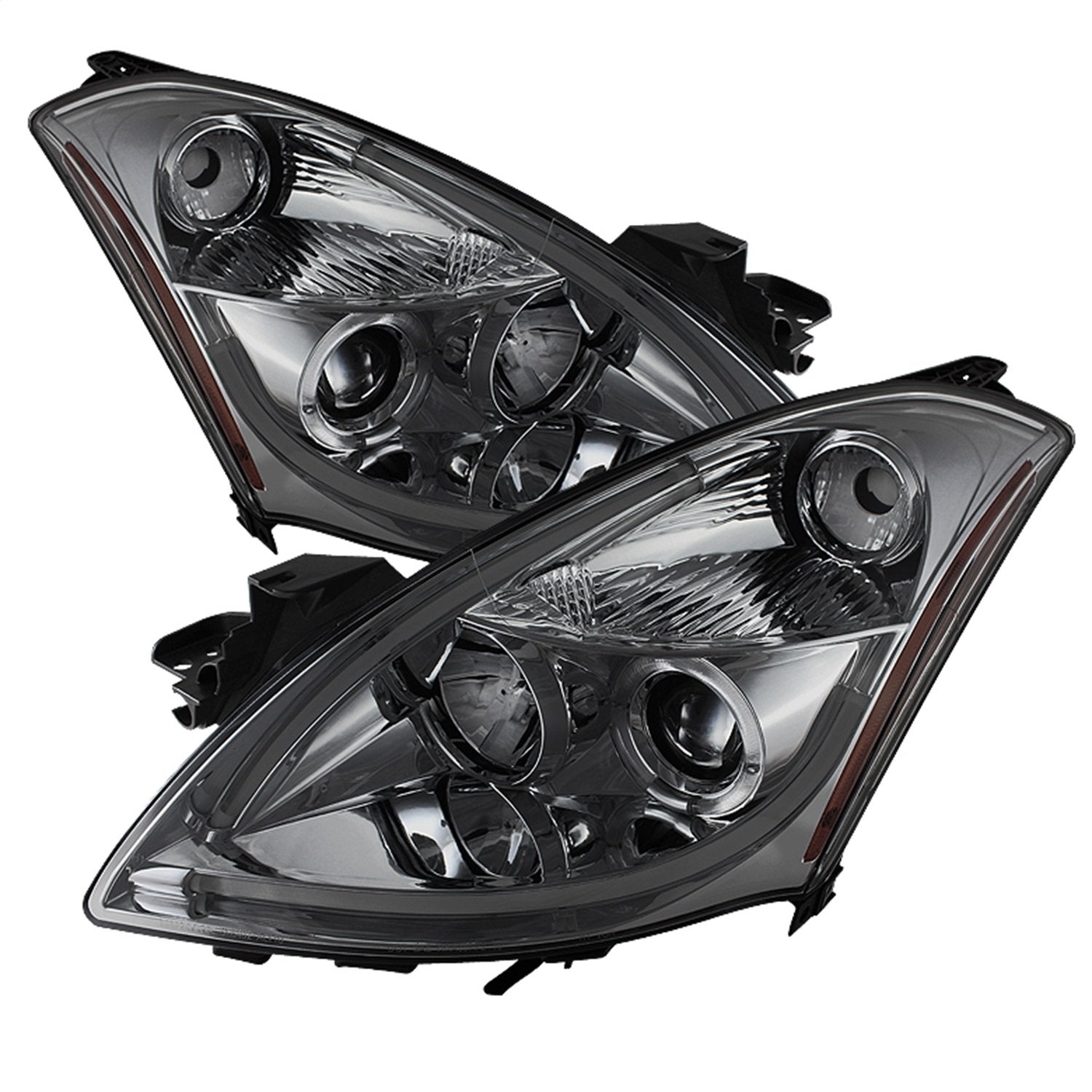 LED Halo Spyder Auto Projector Headlights Chrome/Smoked 5076854