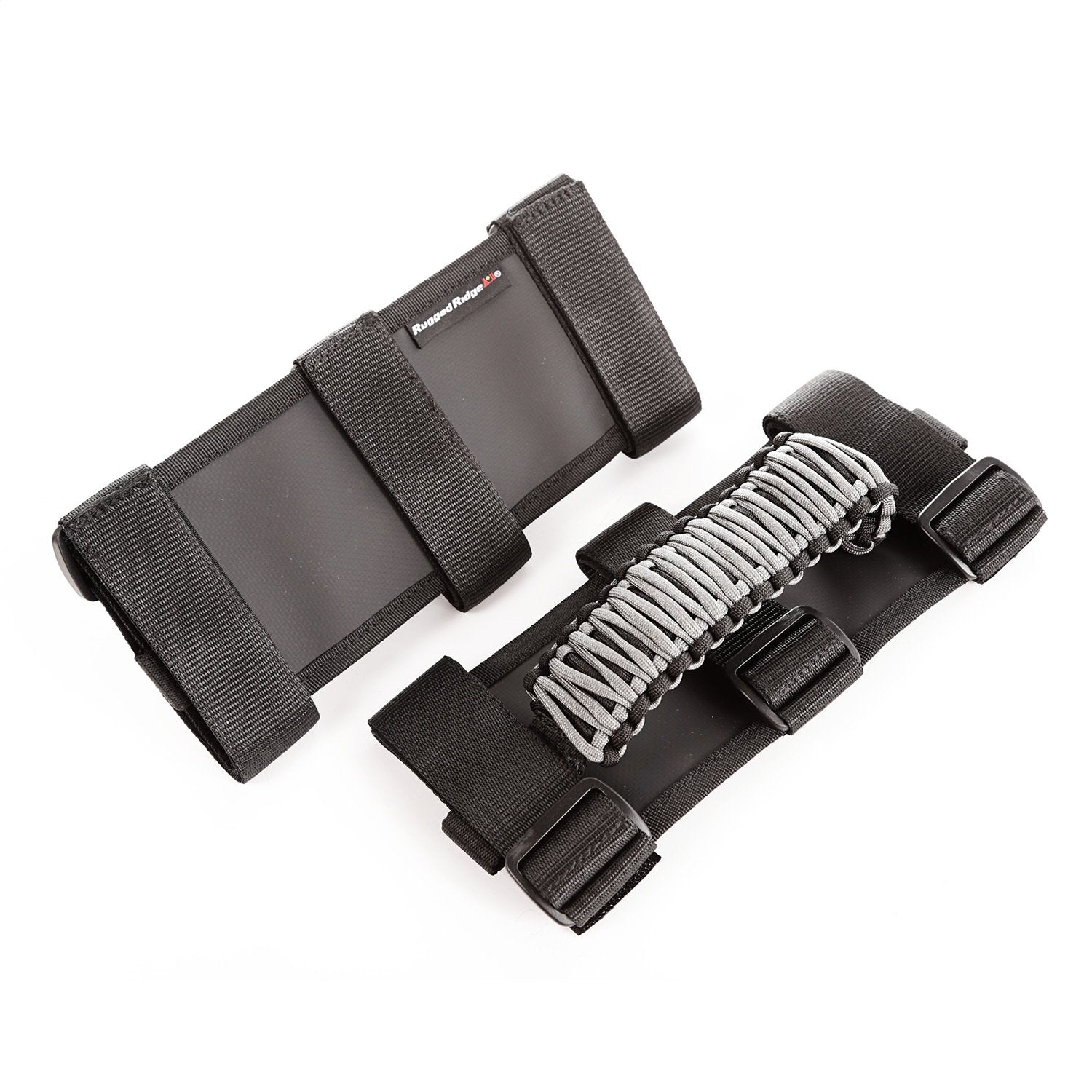 Grab Handles Rugged Ridge for Jeep Wrangler/Gladiator | Nylon, Black/Grey | 13505.32 | Fits 1955-2018 Jeep CJ/ Wrangler YJ/TJ/JK/JL/ Gladiator JT