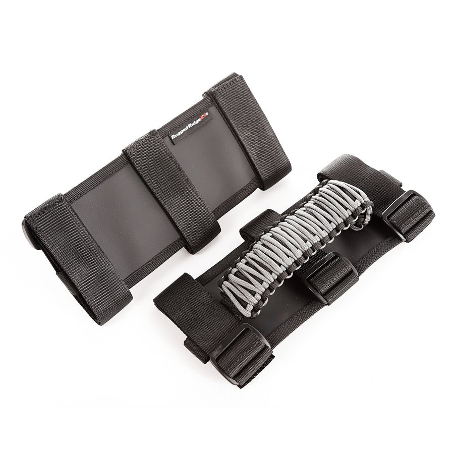 Grab Handles Rugged Ridge for Jeep Wrangler/Gladiator | Nylon, Black/Grey | 13505.32 | Fits 1955-2018 Jeep CJ/ Wrangler YJ/TJ/JK/JL/ Gladiator JT