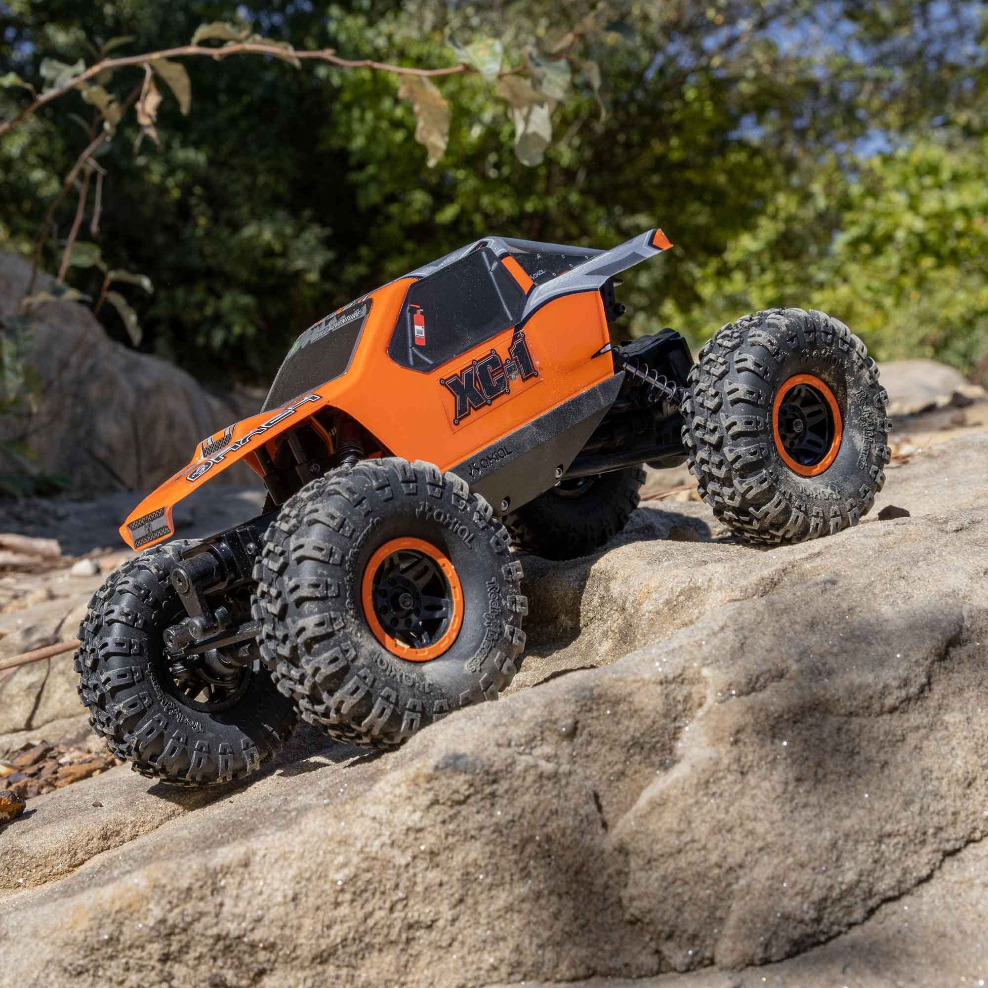 Axial 1/24 RC Truck AX24 XC-1 4WS Crawler Brushed RTR (Includes Everything Needed No Other purchases Required), Orange, AXI00003T2