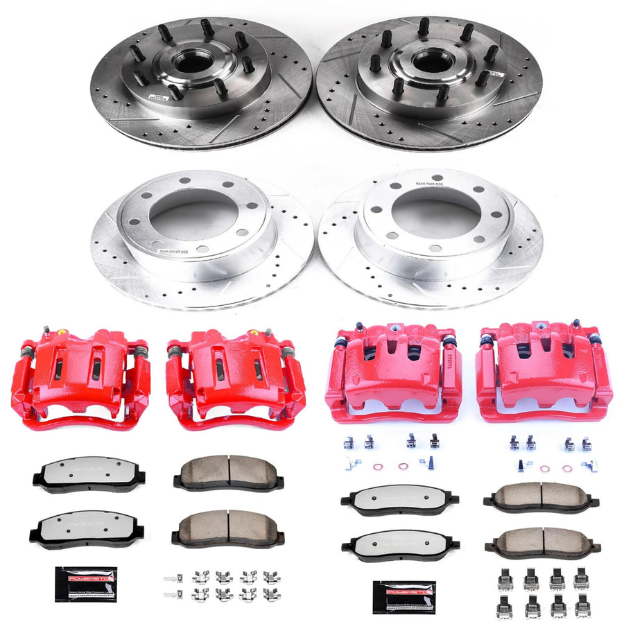 Power Stop Z36 KC1797-36 Brake Kit Front & Rear with Calipers For Ford F-250 Super Duty 2005-2007, Ford F-350 Super Duty 2005-2007 [Model Specific]