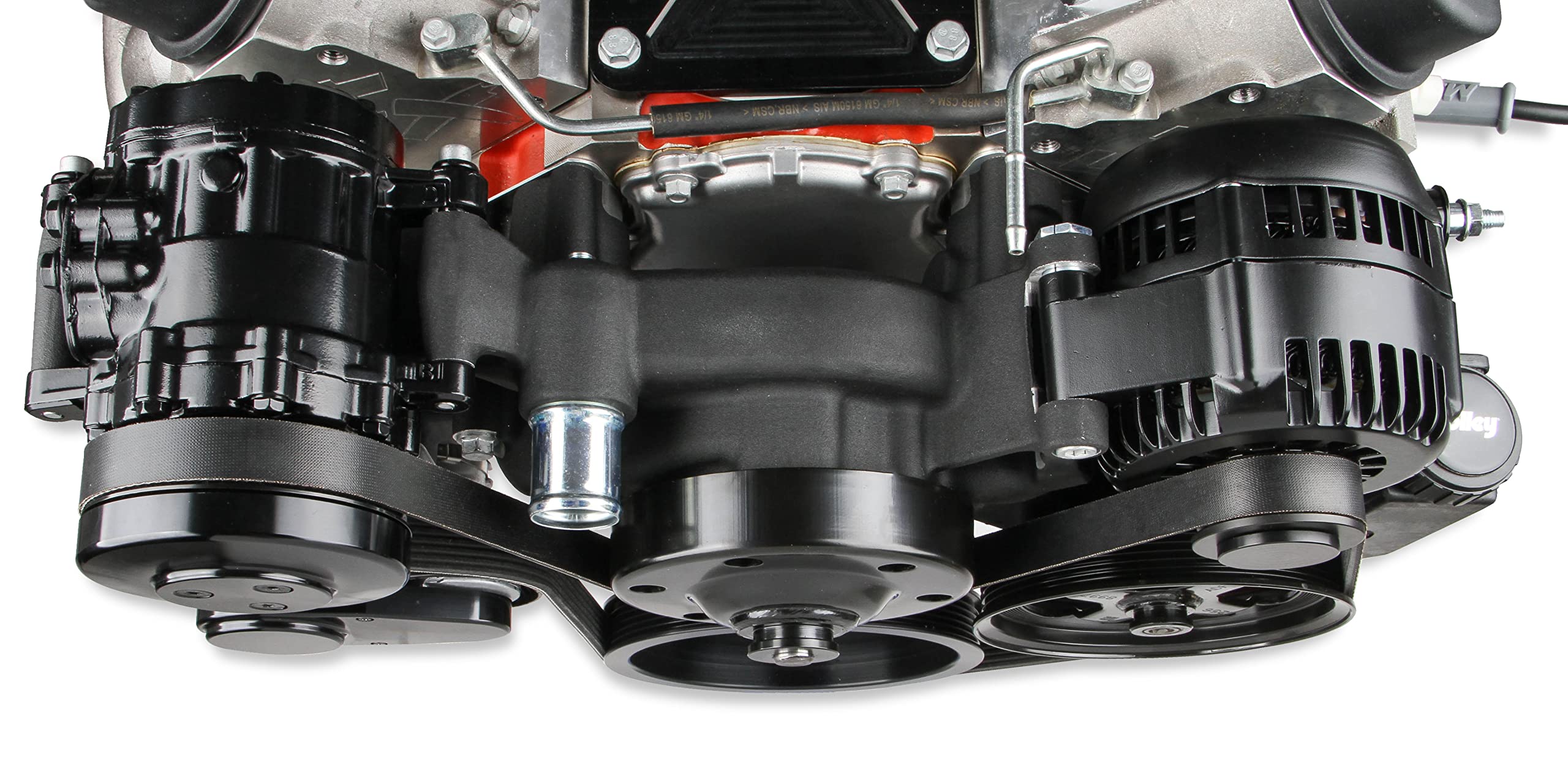 Holley Mid-Mount 20-205BK Complete Accessory System for LT Engines Black