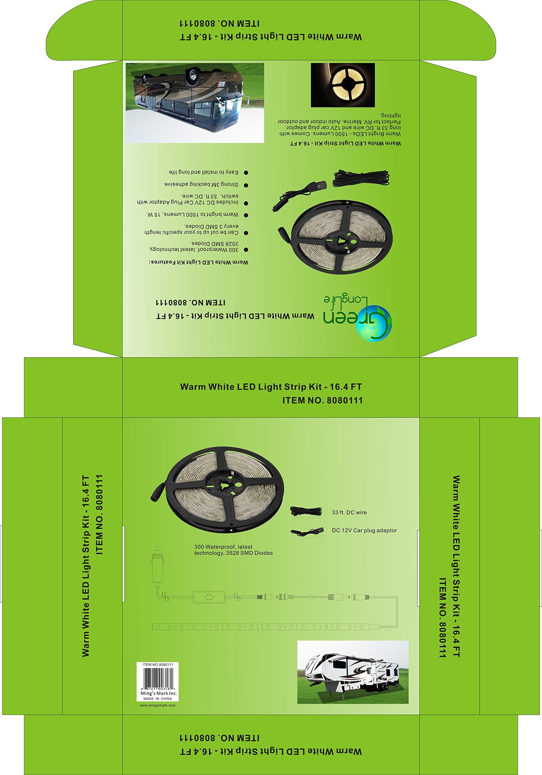 8080111 Ming's Mark Inc. Led Strip Light Kit 16.4'