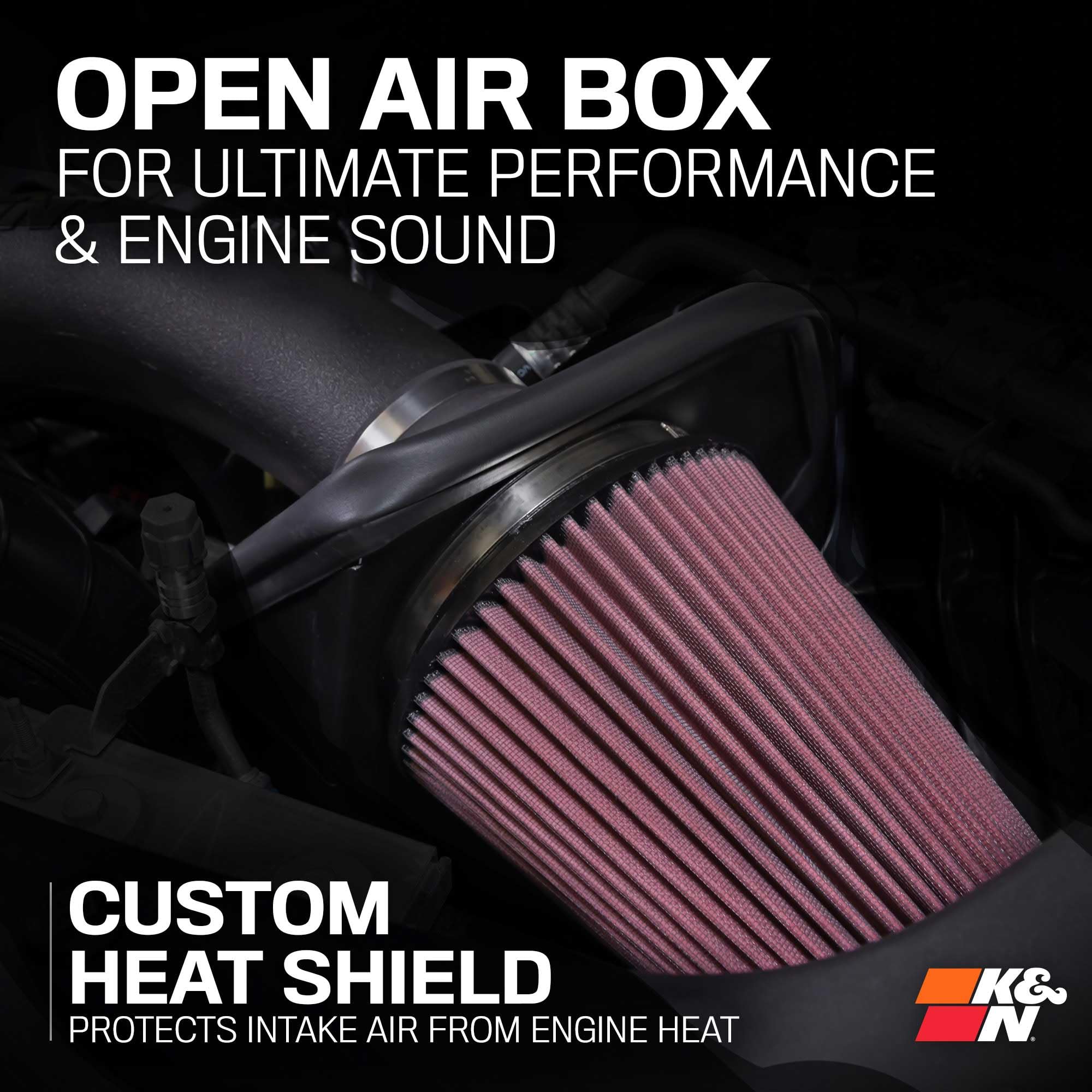 Cold Air Intake System K&N: High-Flow Air-Filter, Increase Performance & Horsepower: Compatible with 2022-2023 JEEP Grand Cherokee; 2022-2023 JEEP Grand Cherokee L, 63-1593