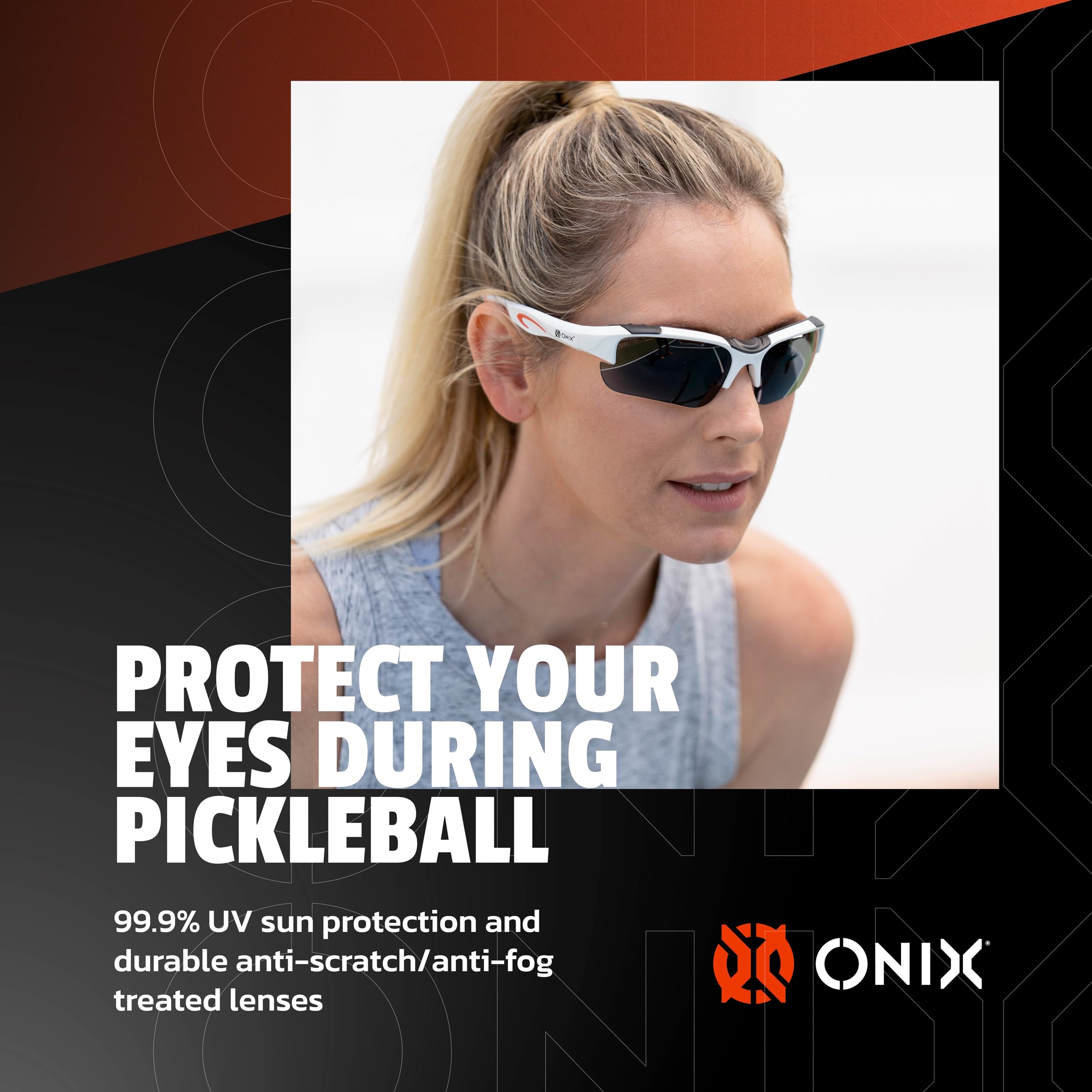 Falcon ONIX Eyewear Pickleball Sun Protection Non-Slip Nose Piece Modern and Lightweight Secure Design