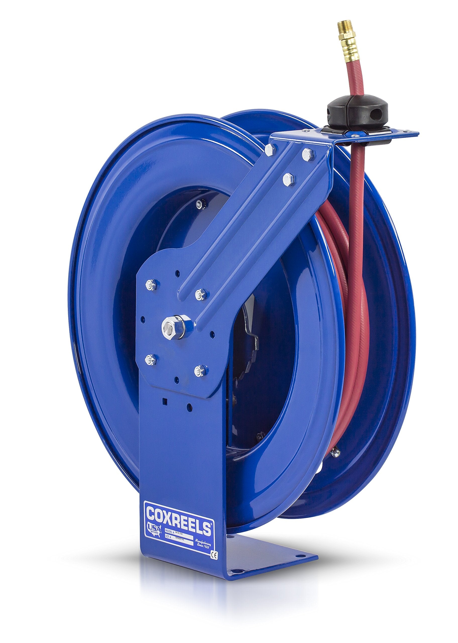 Coxreels Self-Retracting Heavy-Duty Air/Water Hose Reels, 1/2" Hose ID, 50' Length