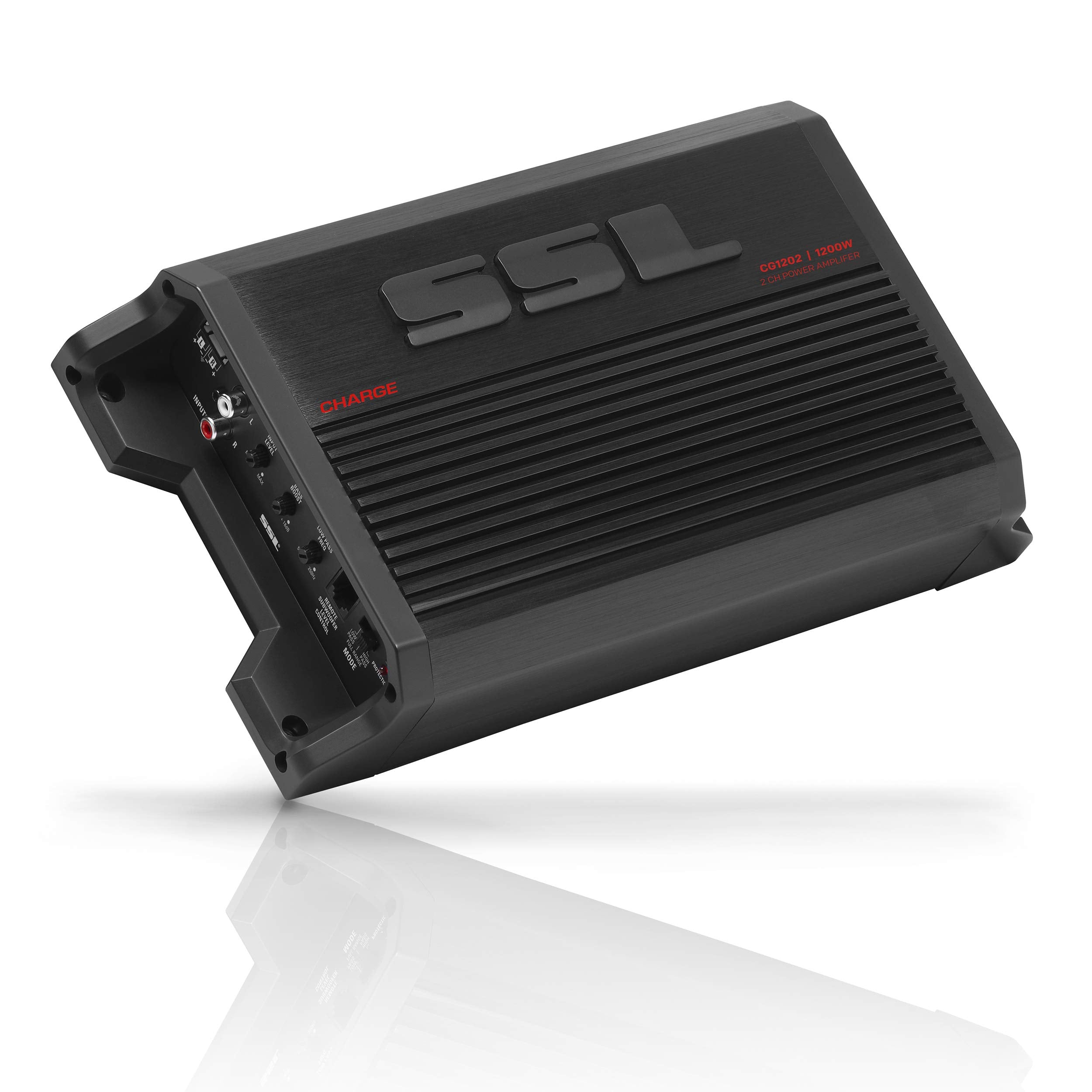 Sound Storm Laboratories Charge Series CG1202 2 Channel Car Audio Amplifier - 1200 High Output, 2-8 Ohms, High/Low Level Inputs, High/Low Pass Crossover, Bridgeable, Hook Up to Subwoofer for Bass