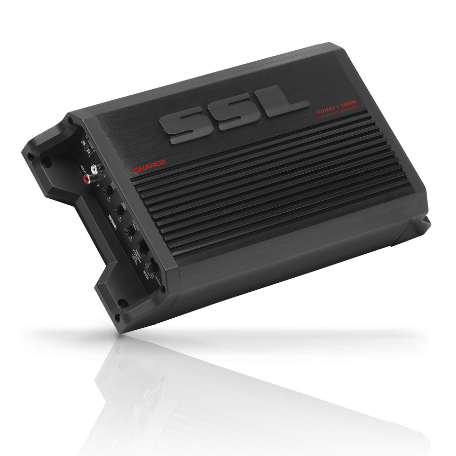 Sound Storm Laboratories Charge Series CG1202 2 Channel Car Audio Amplifier - 1200 High Output, 2-8 Ohms, High/Low Level Inputs, High/Low Pass Crossover, Bridgeable, Hook Up to Subwoofer for Bass