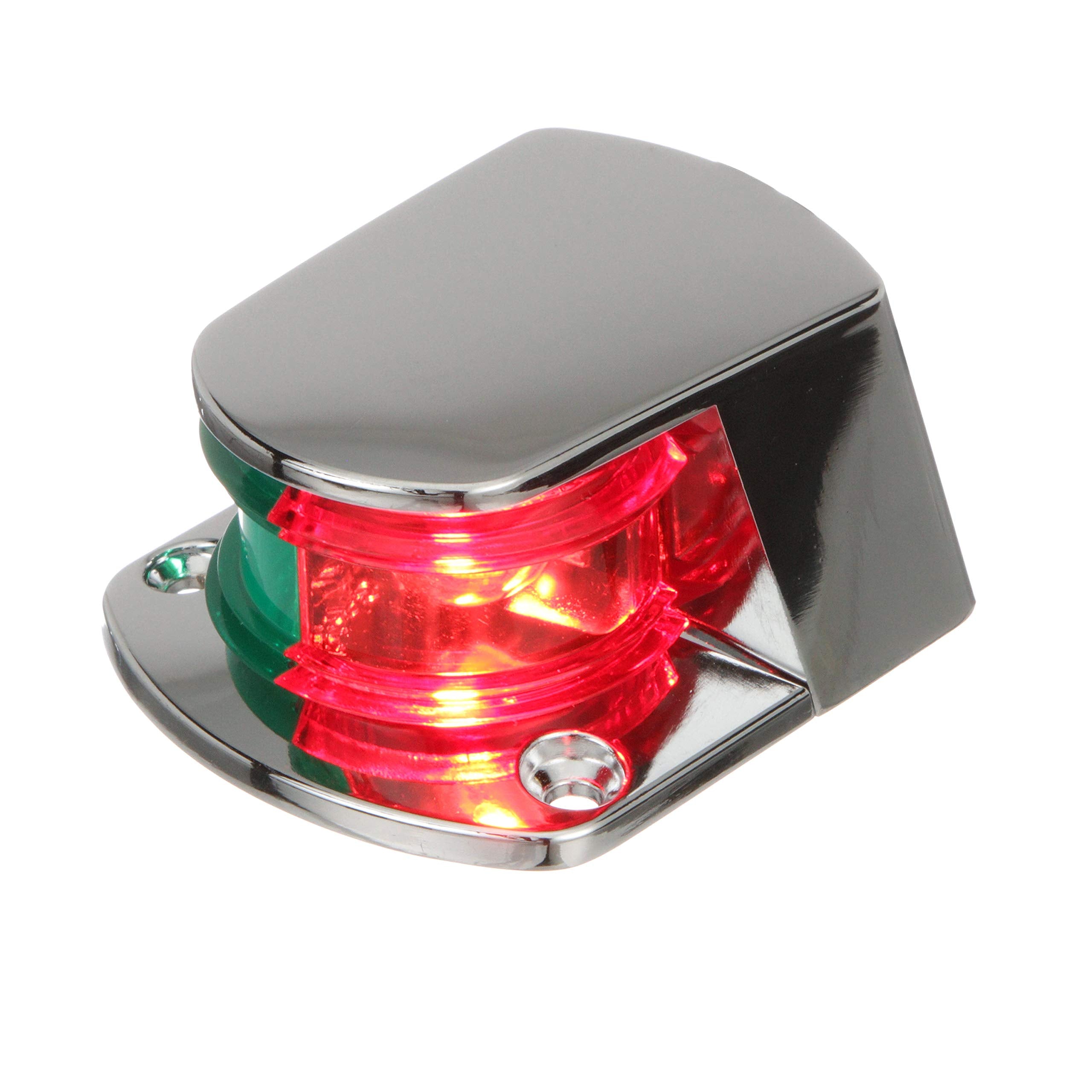 ZAMAK Attwood 1-Mile Sidelights, Bi-Color Combination, Deck Mount, Provides 1-Mile, 225-Degrees Light Visibility, 12V