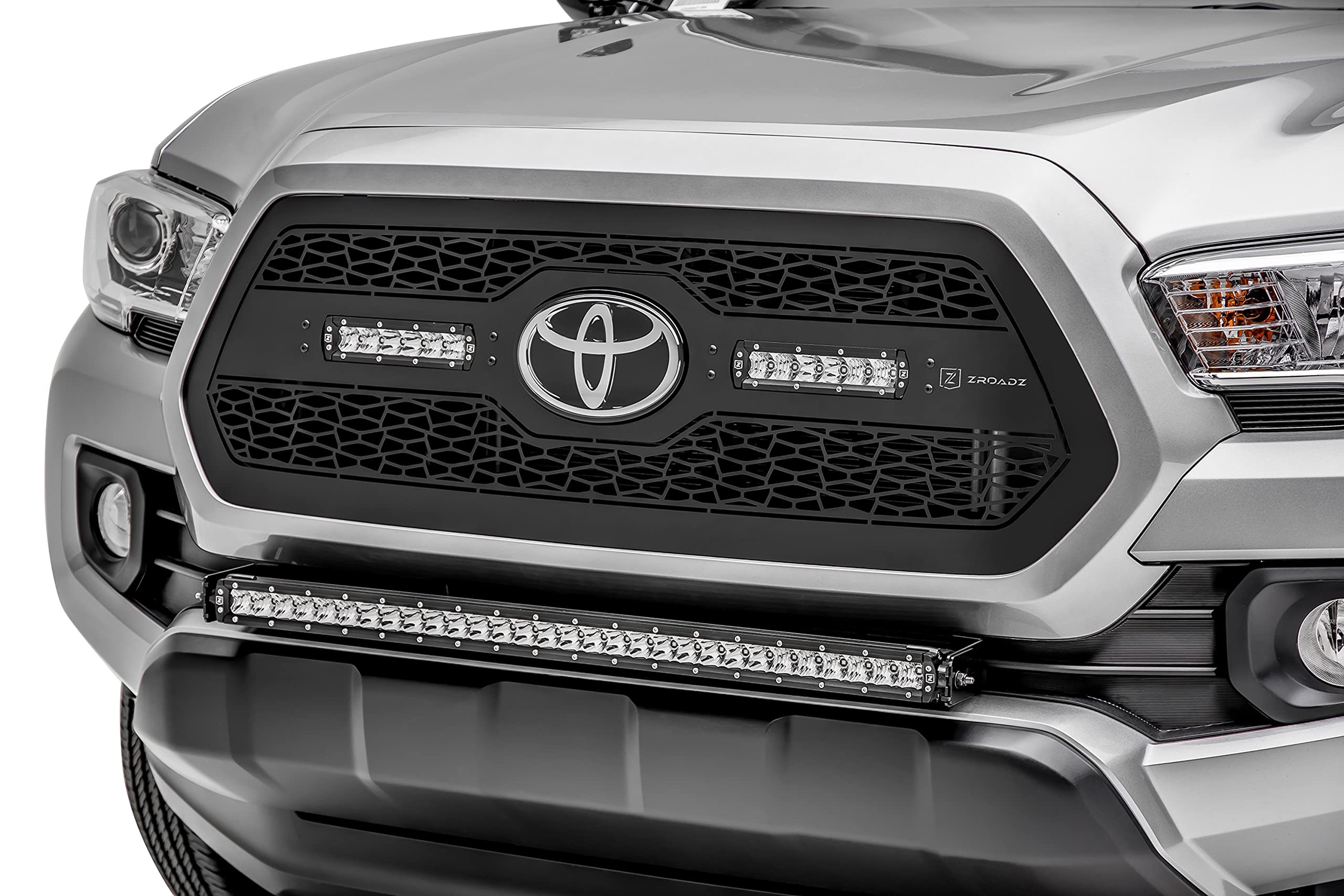 ZROADZ 2018-2022 Toyota Tacoma Center Front Bumper LED Kit, Including (1) 30 Inch LED Straight Single Row Slim Light Bar - Z329511-KIT-S