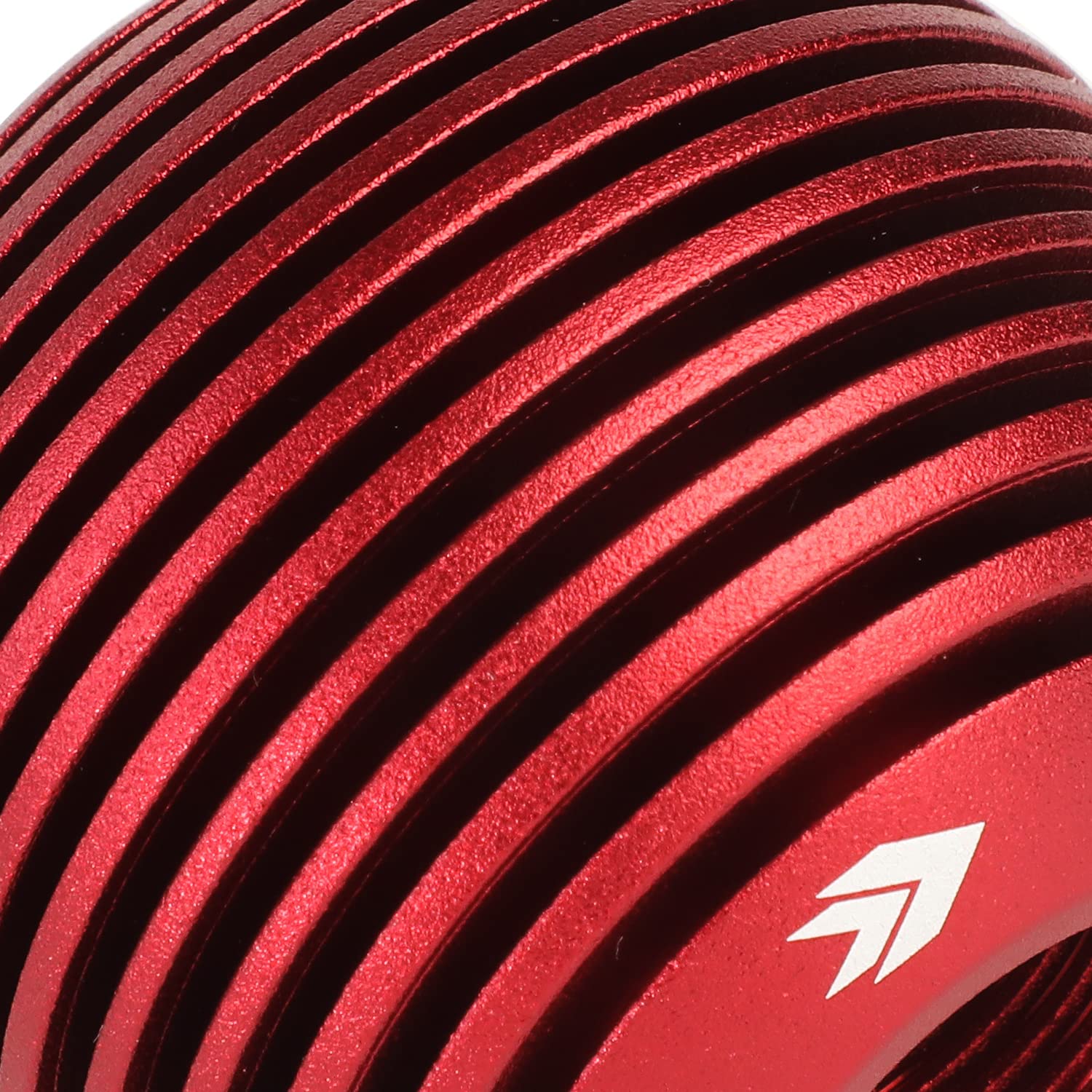 NRG Innovations Universal Aluminum SK-703RD Shift Knob with Thread Adapters, Heat Sink Style Round Ball Shape, Red