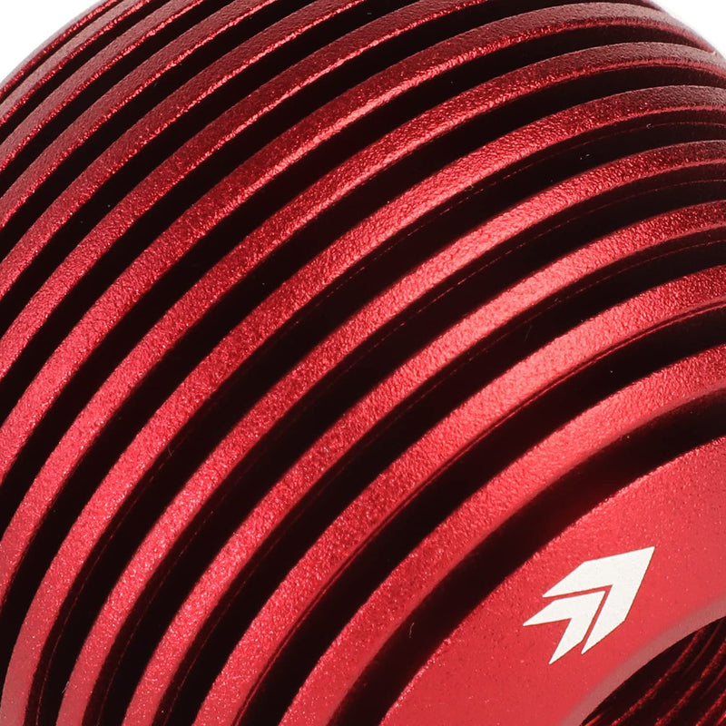 NRG Innovations Universal Aluminum SK-703RD Shift Knob with Thread Adapters, Heat Sink Style Round Ball Shape, Red
