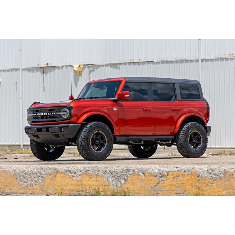 Rough Country Aluminum SRL2 Side Steps for Ford Bronco (2021-2025) 4-Door - Modular Running Boards with Adjustable Step Placement