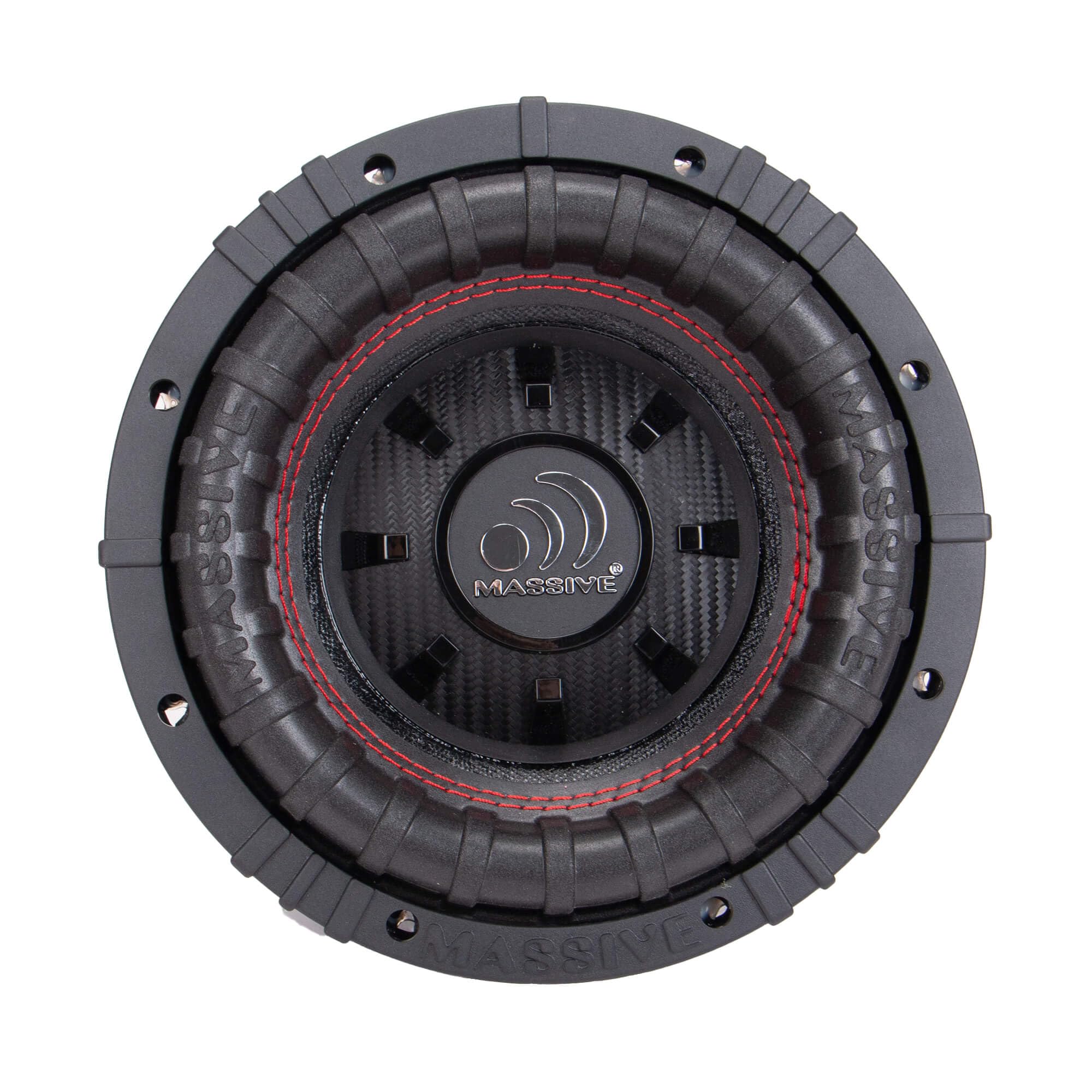 GTR84 Massive Audio 8" 600 Watts RMS / 1200w MAX Dual 4 Ohm Subwoofer with Grill