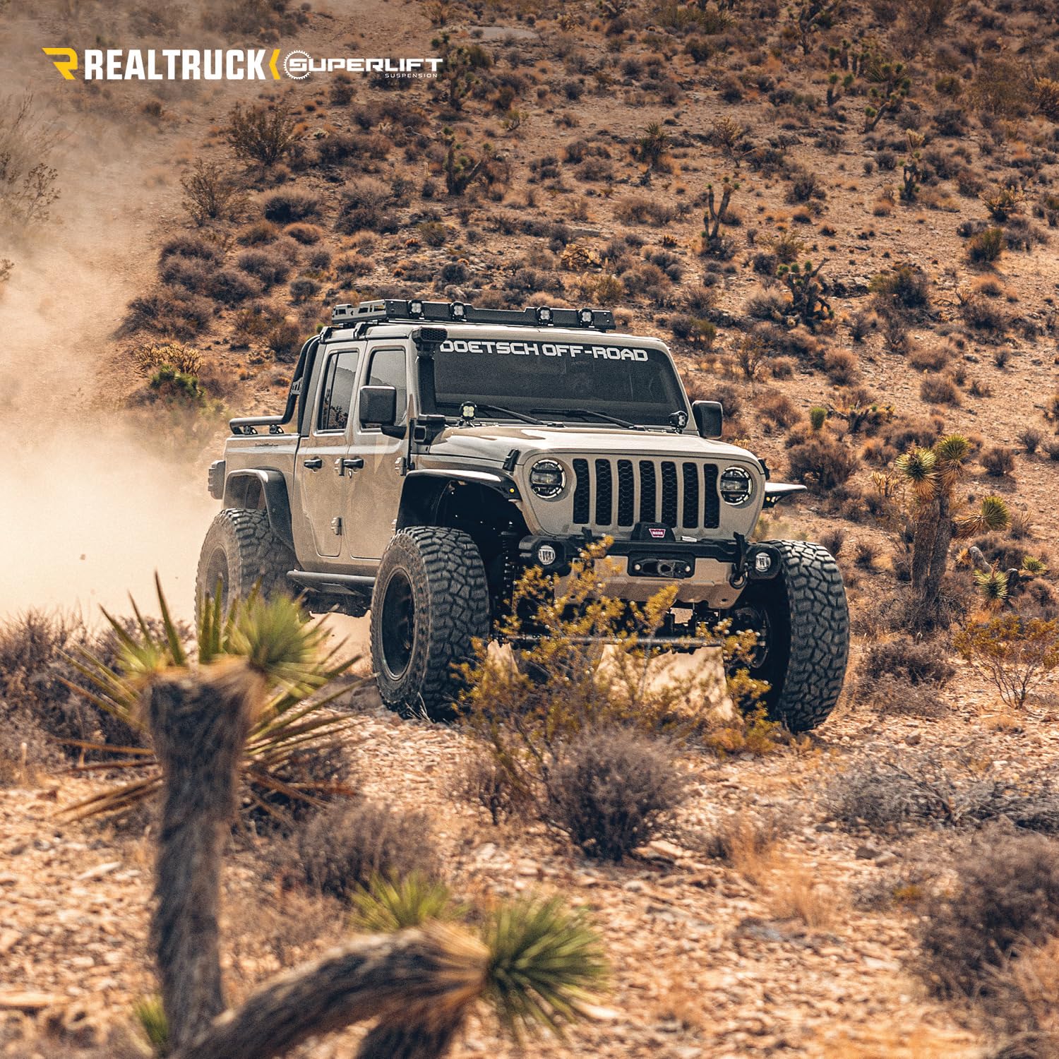 SUPERLIFT SUSPENSION RealTruck 2.5" Lift Kit for Jeep Gladiator JT | Complete Lift Kit with Front & Rear Shock Extensions | K1031 | Fits 2020-2024 Jeep Gladiator JT (Does Not Fit Diesel Models)