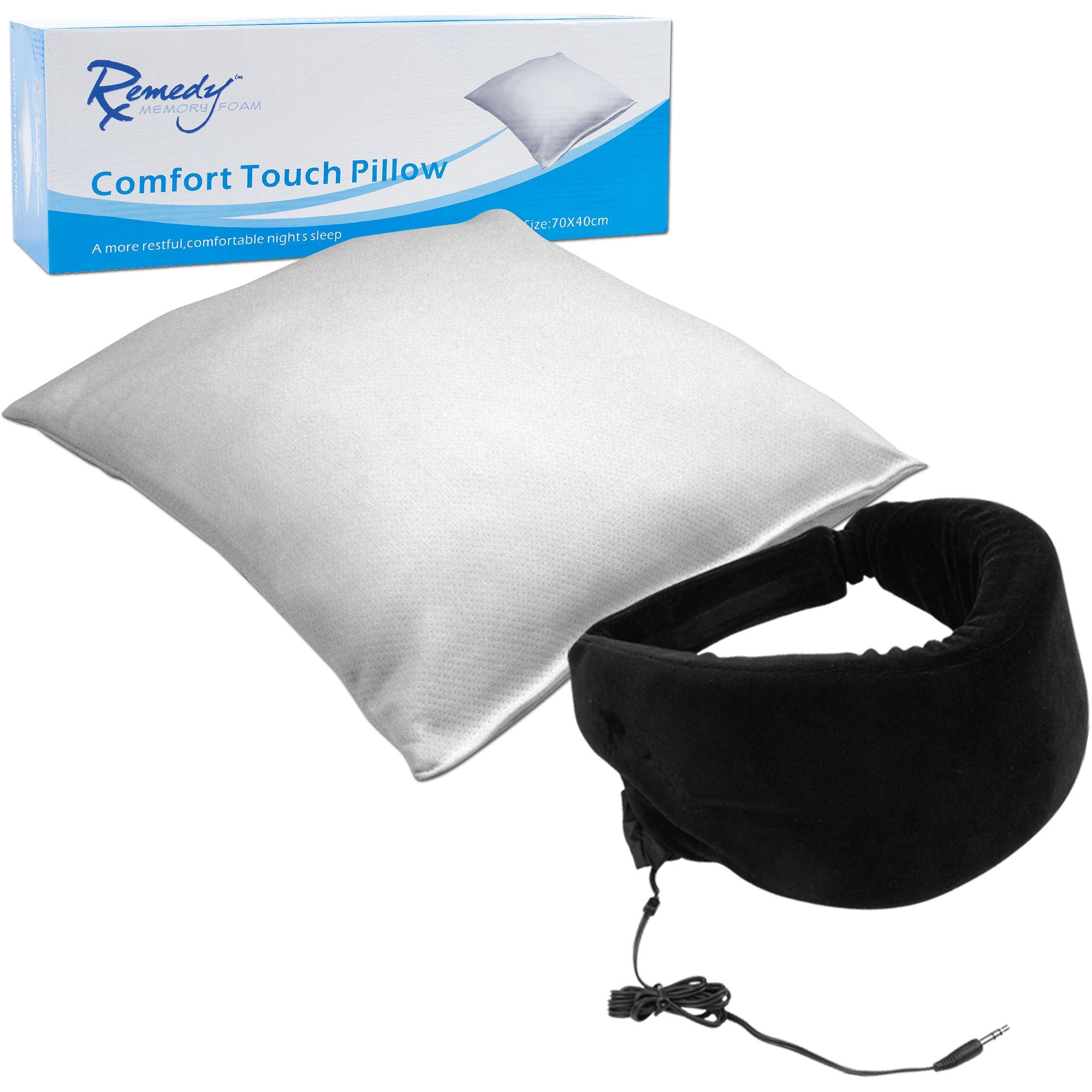 Memory Foam Remedy Pillow/Heat Sensitive Sleep Mask