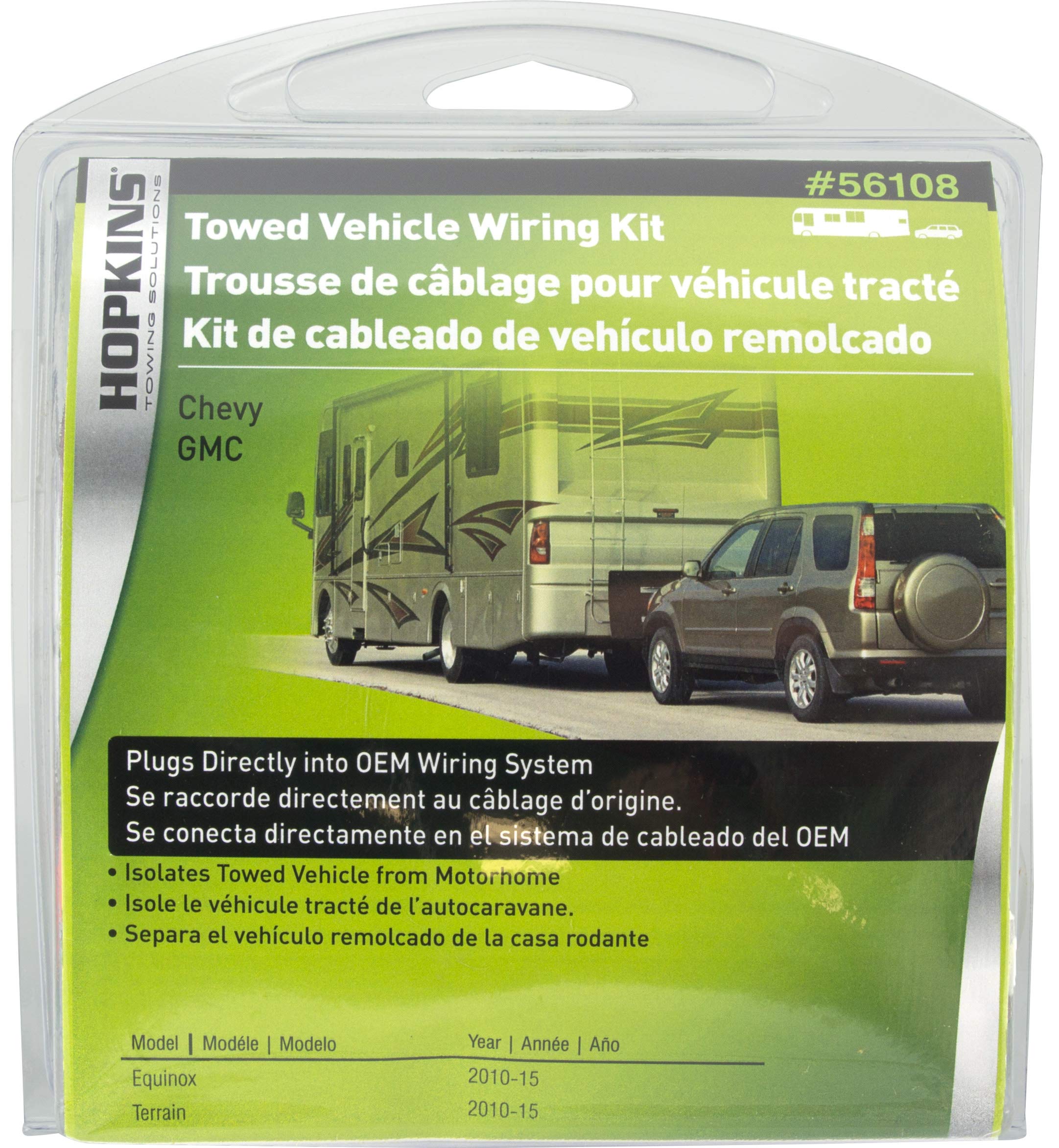 Plug-In Simple Hopkins Towing Solutions 11156108 Towed Vehicle Wiring Kit